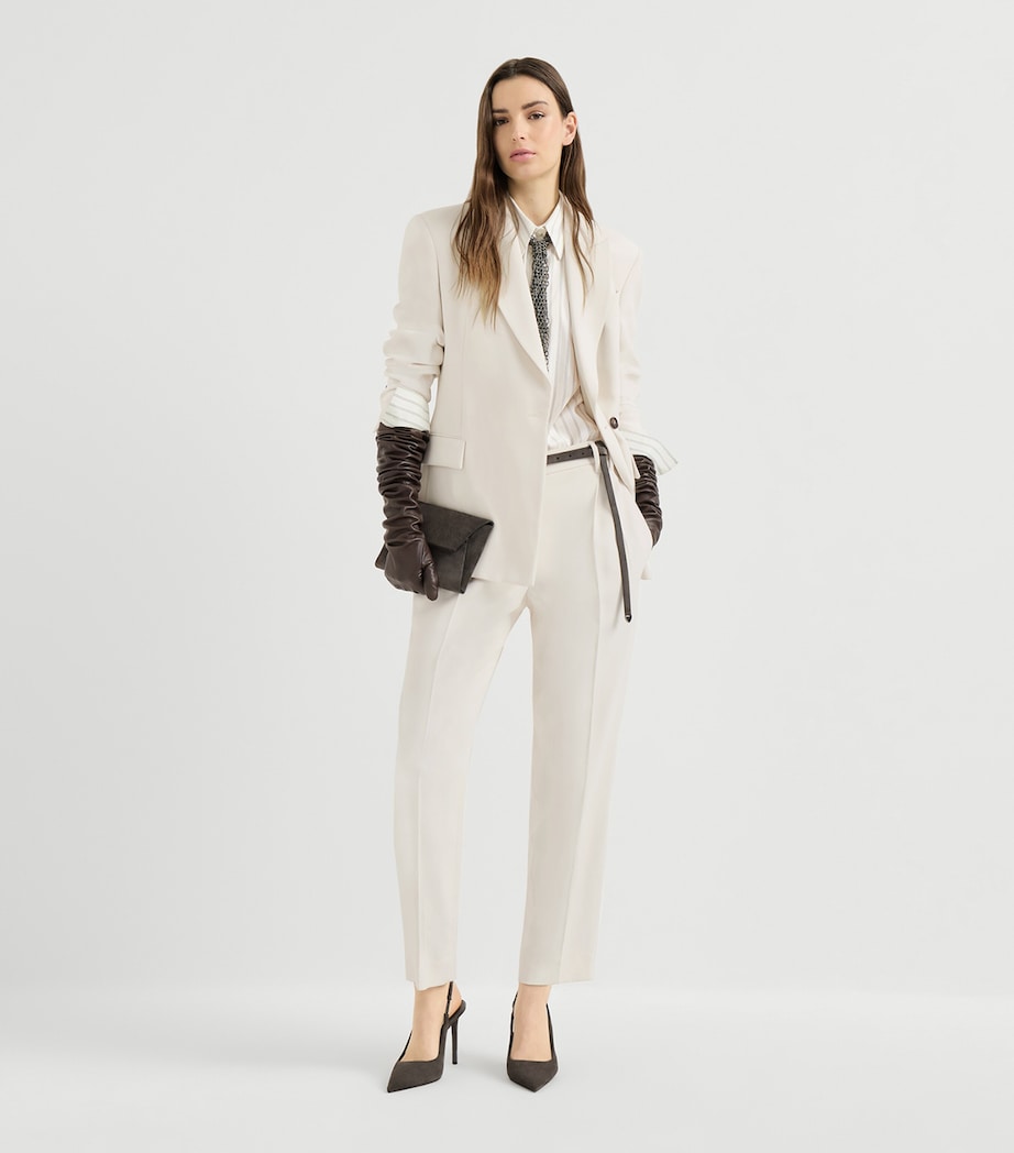 Brunello Cucinelli Womens Comfort Viscose Couture Twill Blazer Image 3