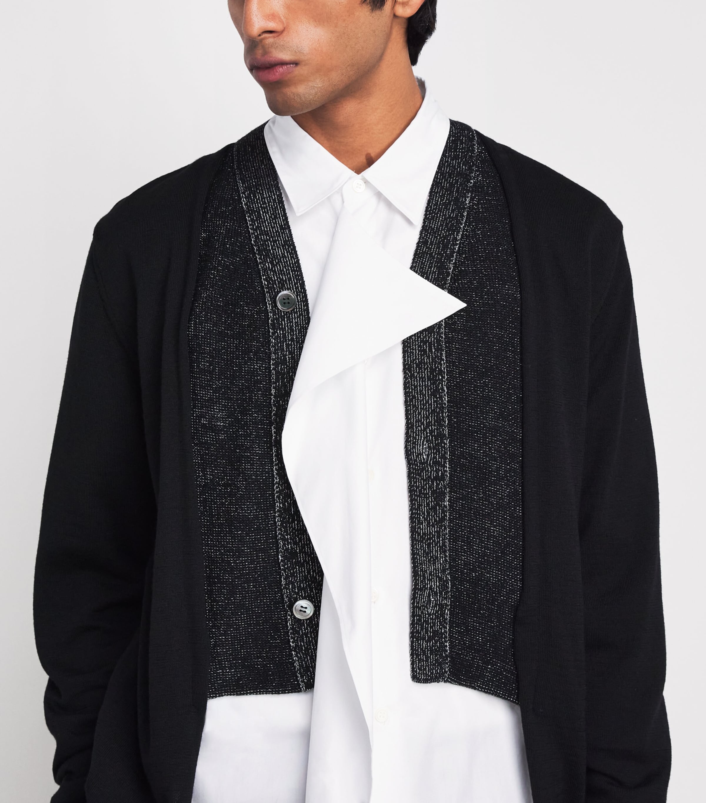 Comme Des Garçons Mens Cotton Flap Shirt White Image 3