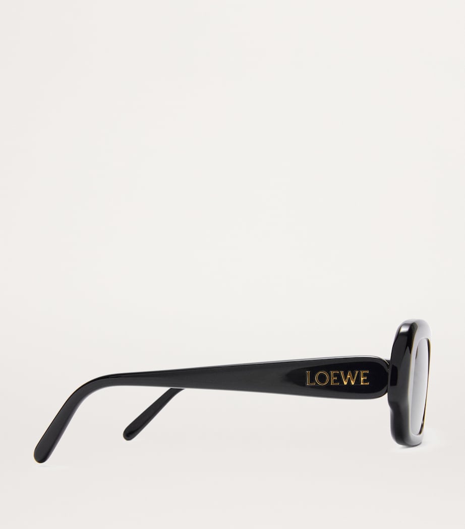 Acetate Rectangular Slim Sunglasses BLACK Image 3