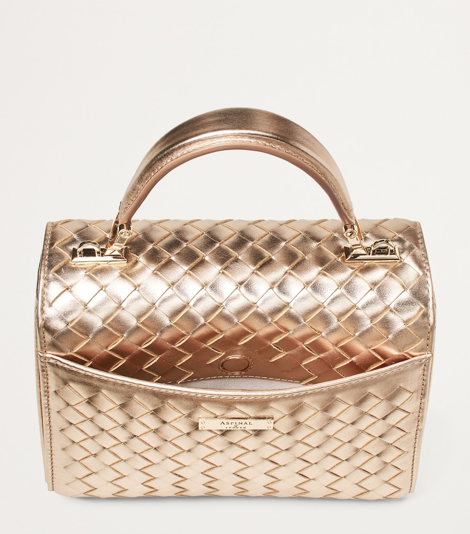 Midi Mayfair Top-Handle Bag CHAMPAGNE METALLIC Image 6