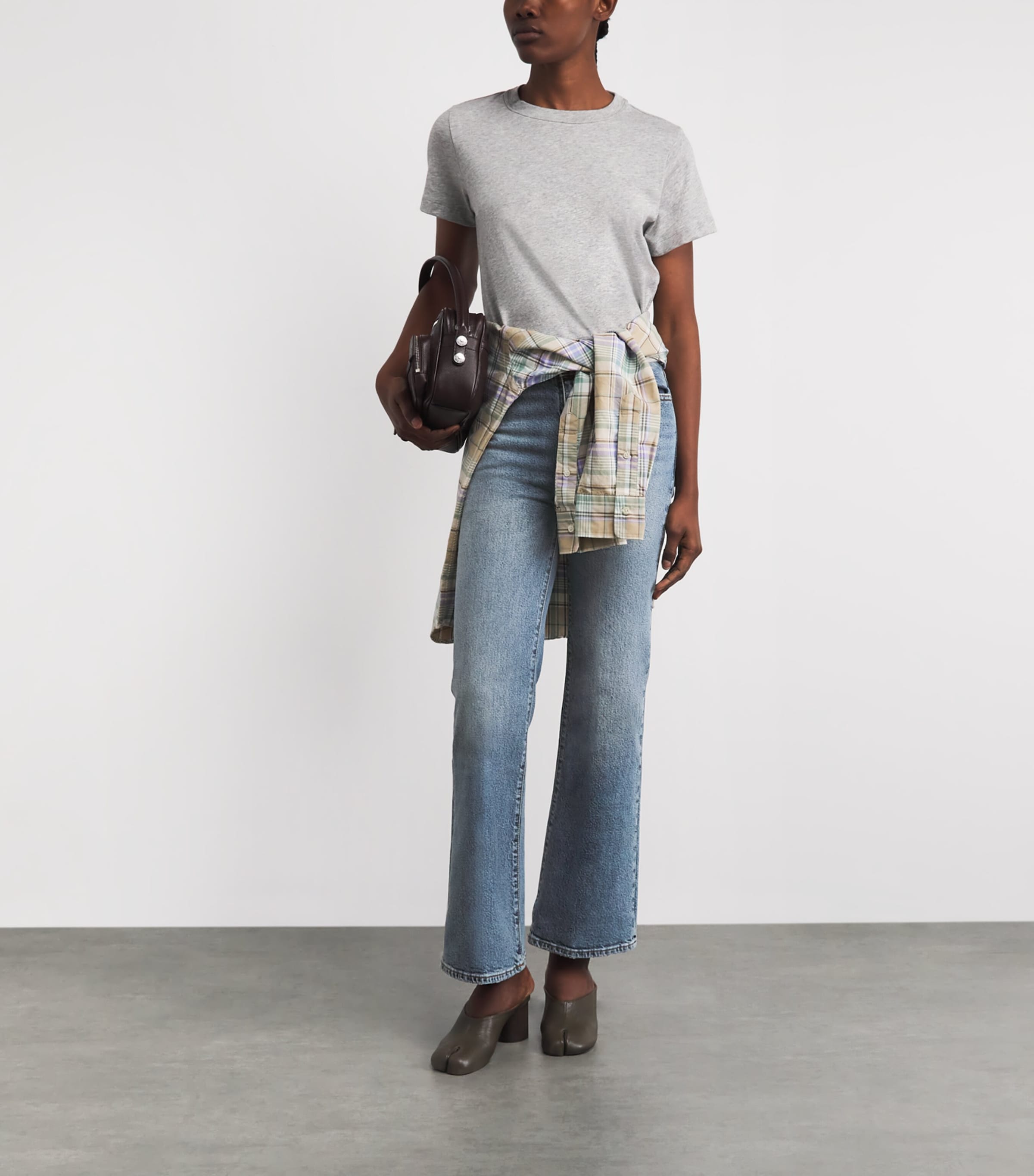 FRAME Womens The Arrow High-Rise Bootcut Jeans Cloudlet Image 2