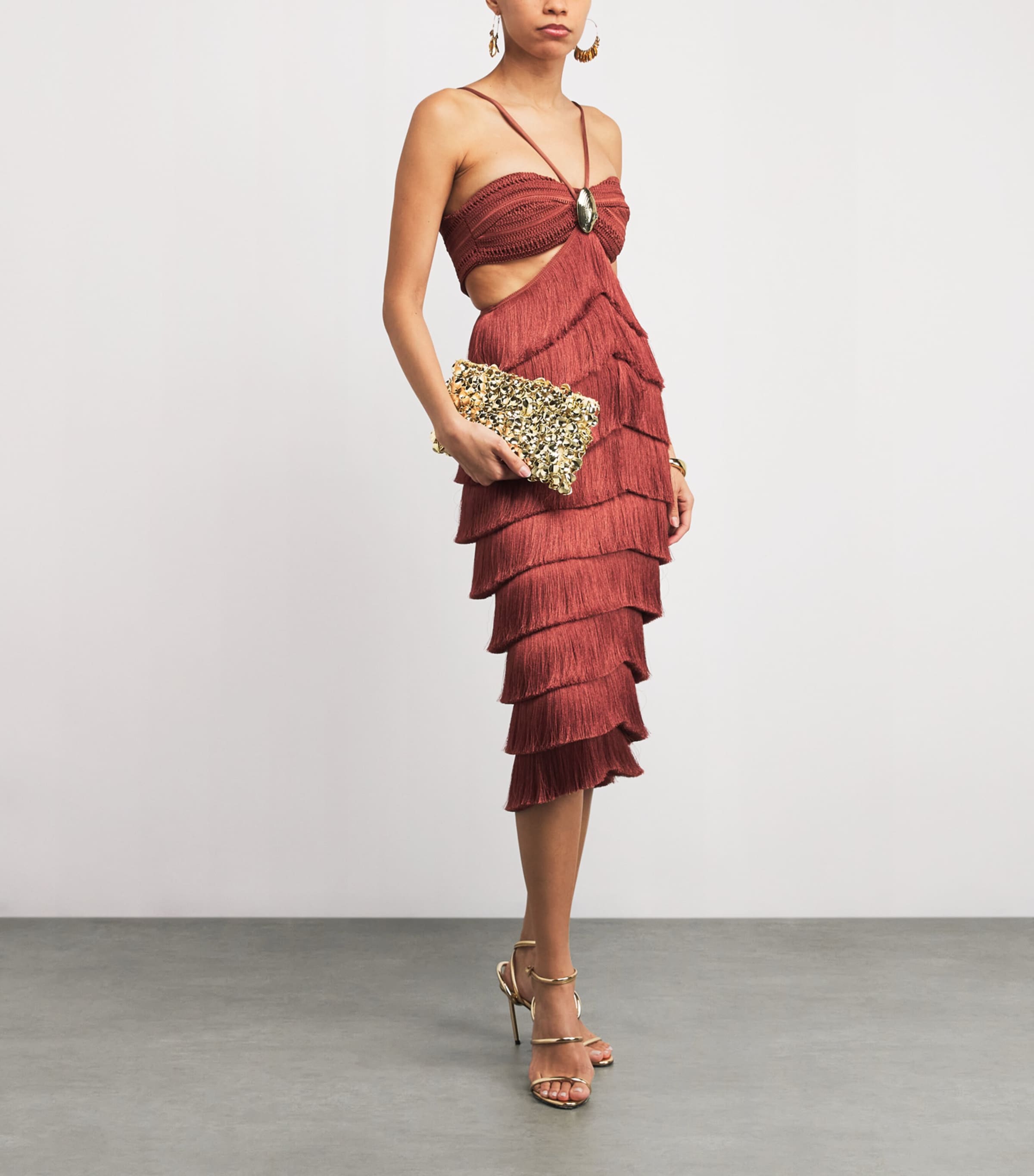 Beaded Reese Clutch Bag GOLD Image 2