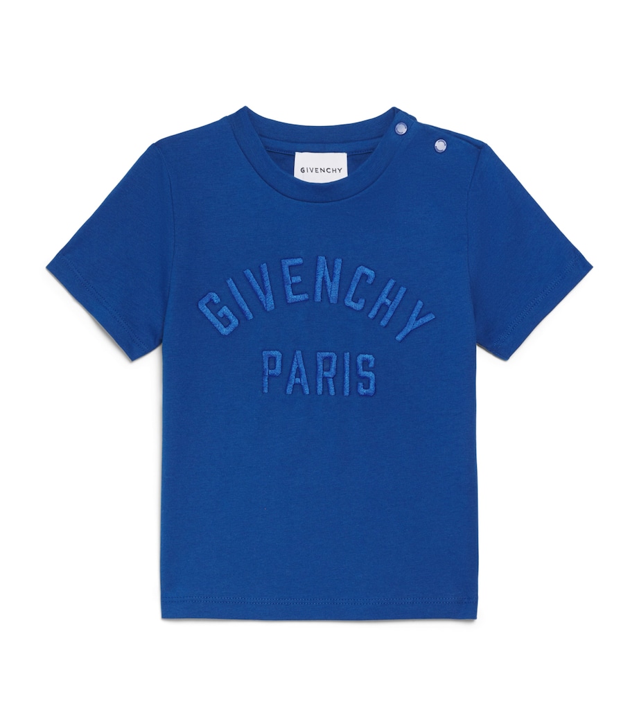 Givenchy Kids Logo T-Shirt (12-36 Months) Blue Image 1