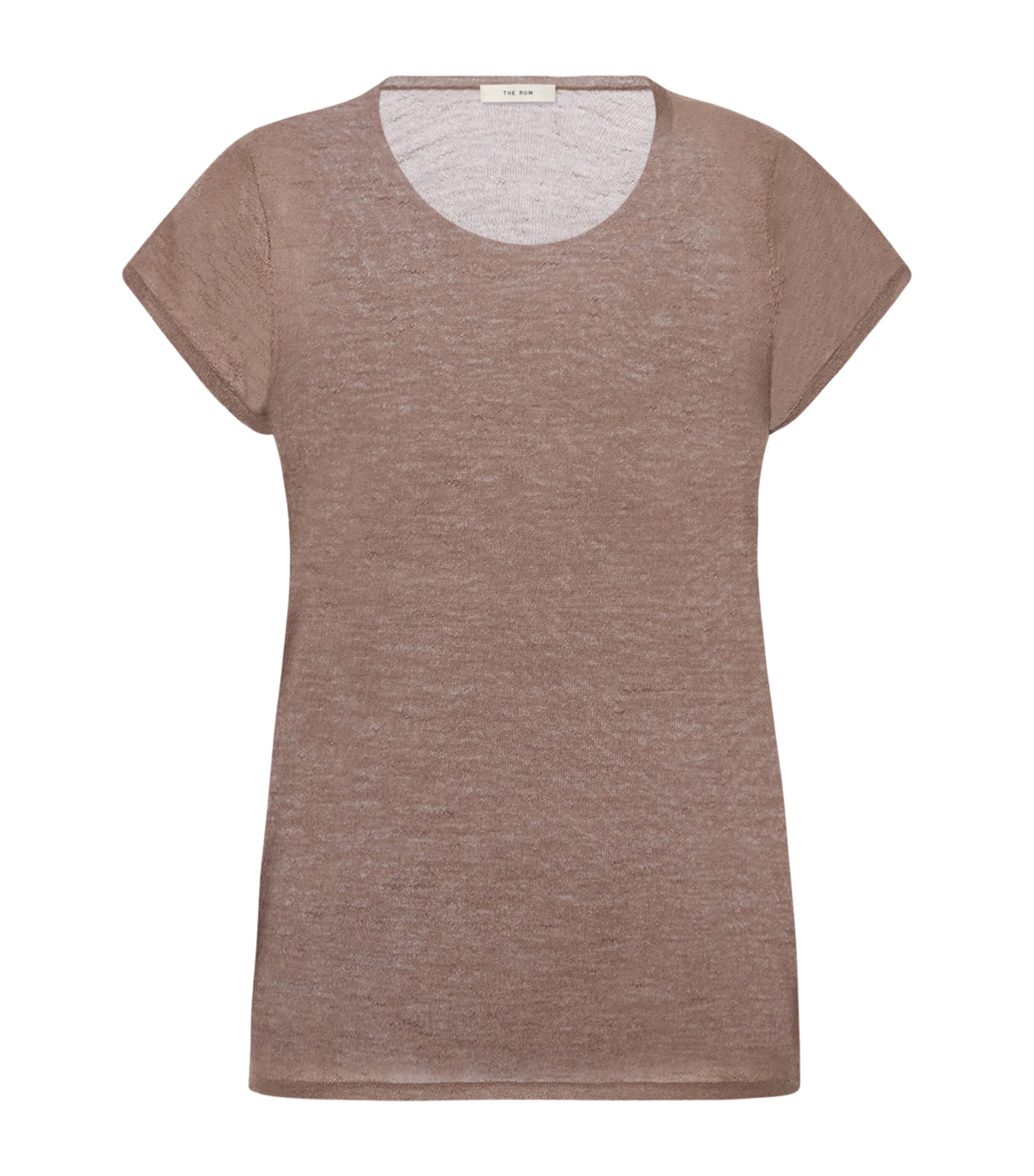 The Row Keyla Cashmere T-shirt In Brown