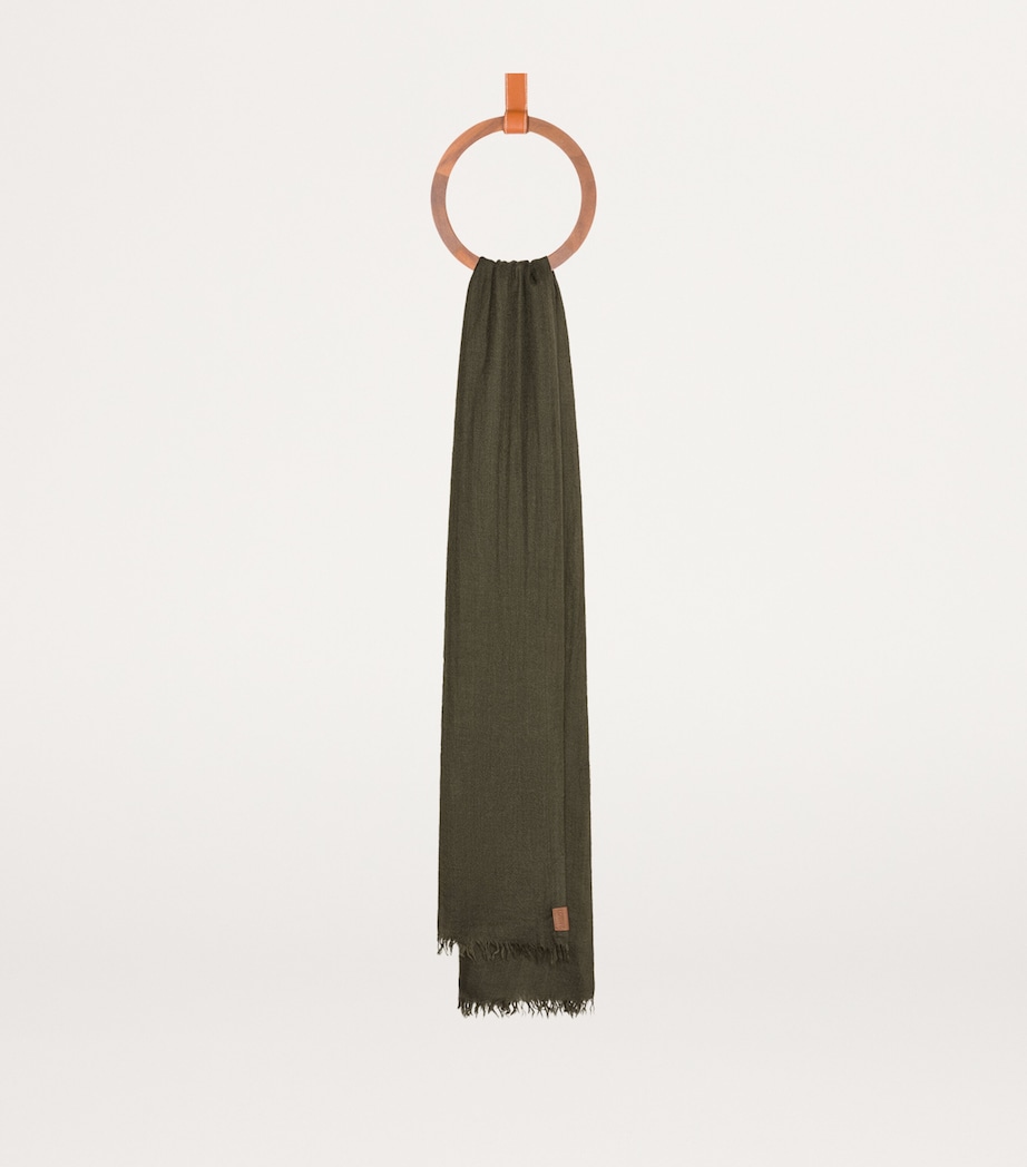 LOEWE Cashmere Logo Scarf Tea Dust Glaze Image 2