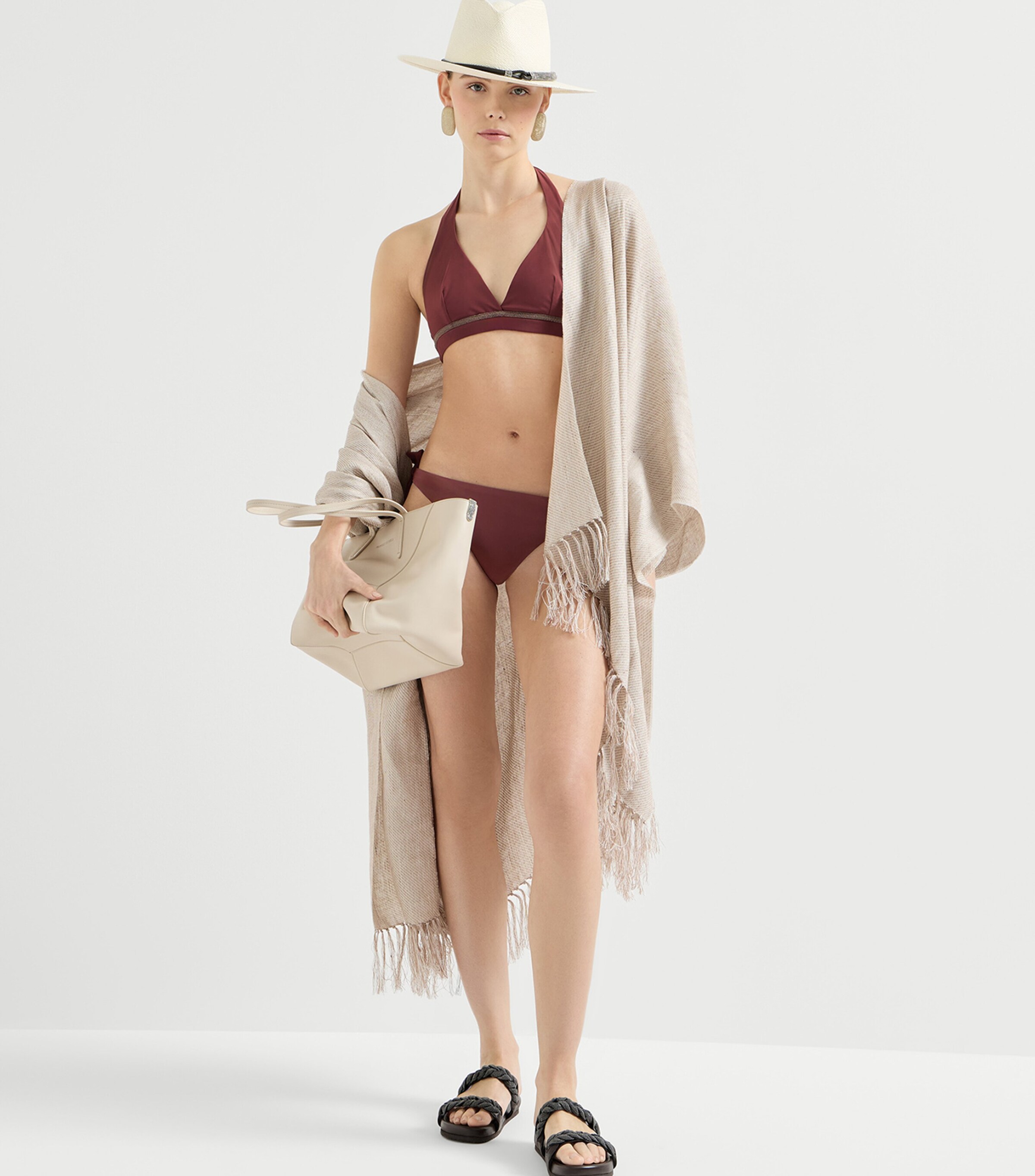 Brunello Cucinelli Womens Halterneck Bikini Top Image 2