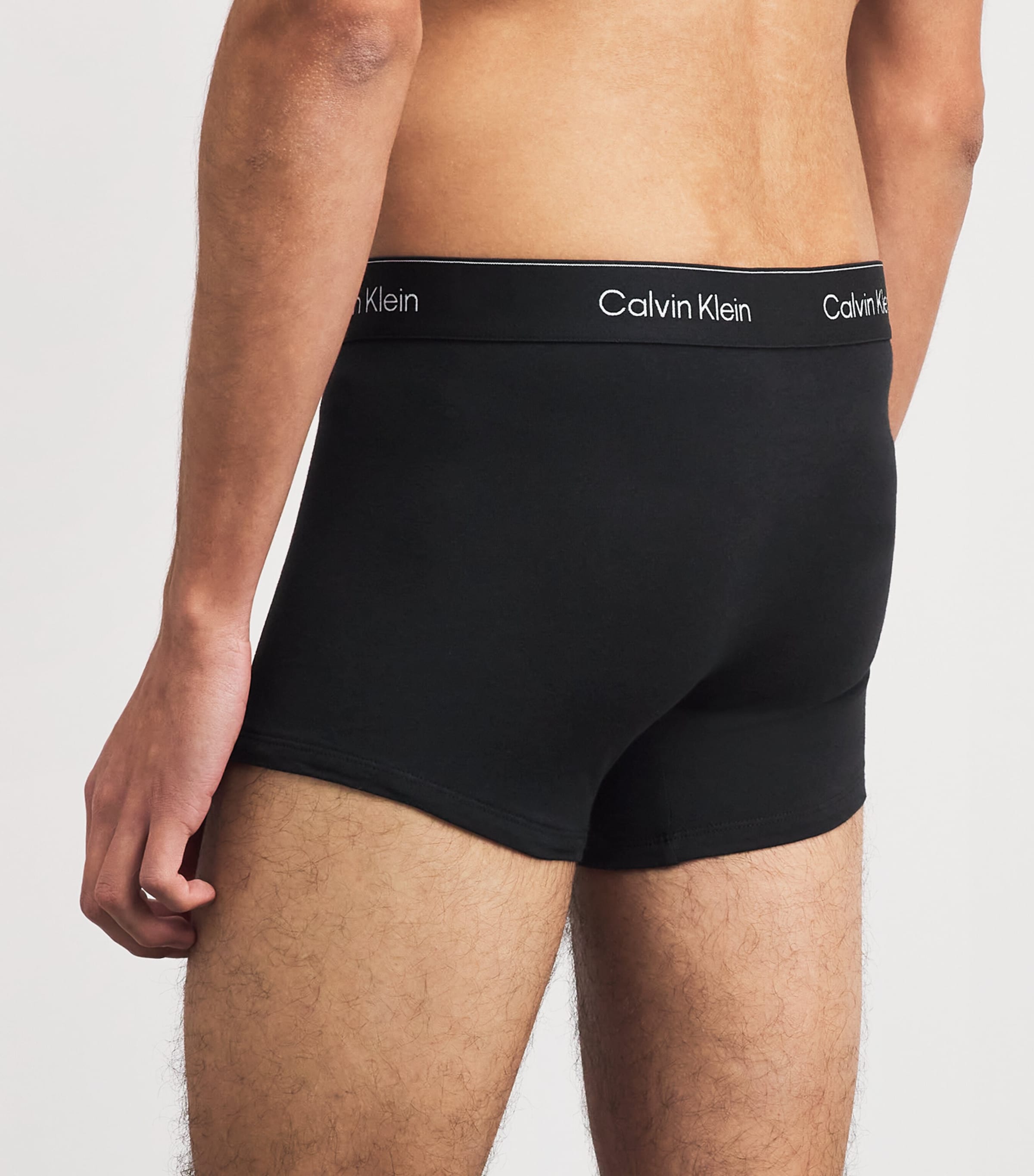 Calvin Klein Mens Cotton Stretch Icon Trunks (Pack of 5) Black Black Image 3