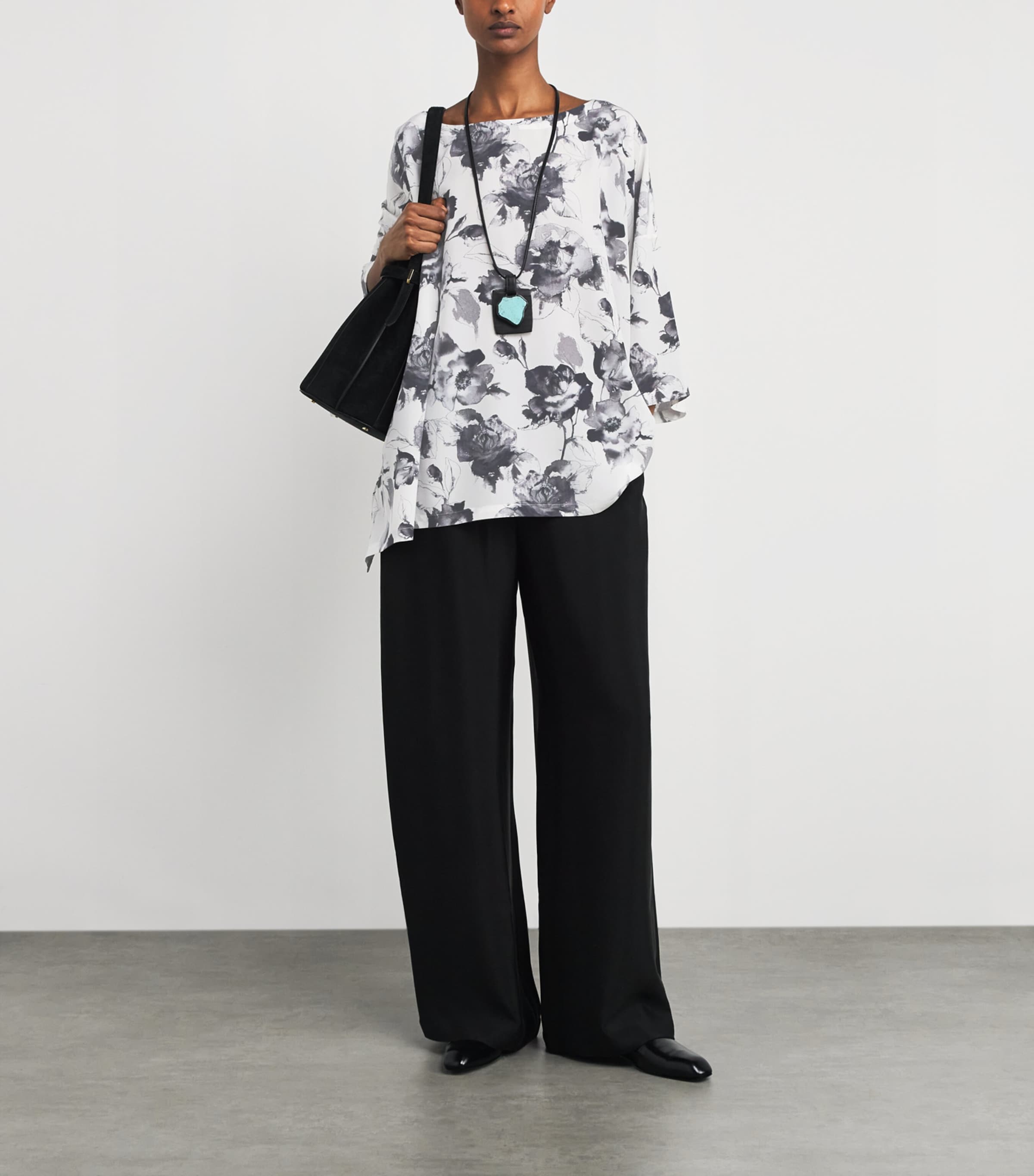 Silk Floral Top MNOCHROM Image 2