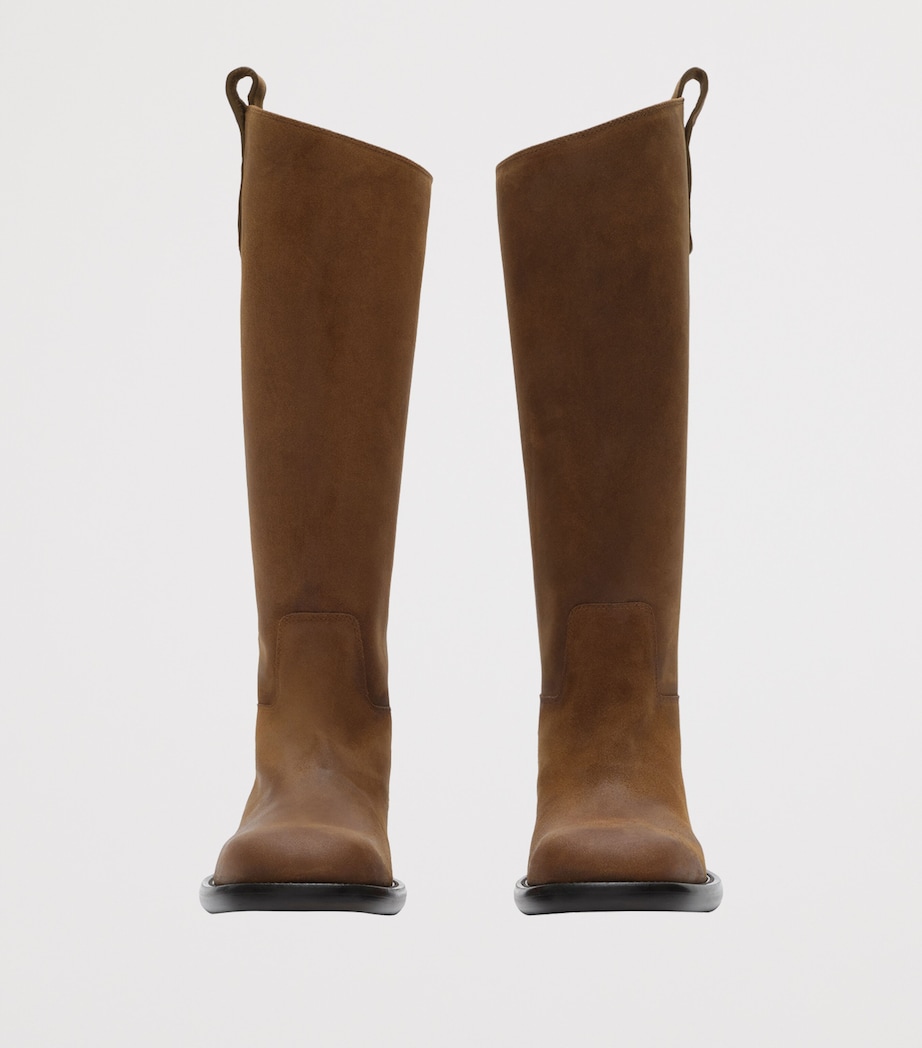 Burberry Suede Cavalier Knee-High Boots Boat Image 2