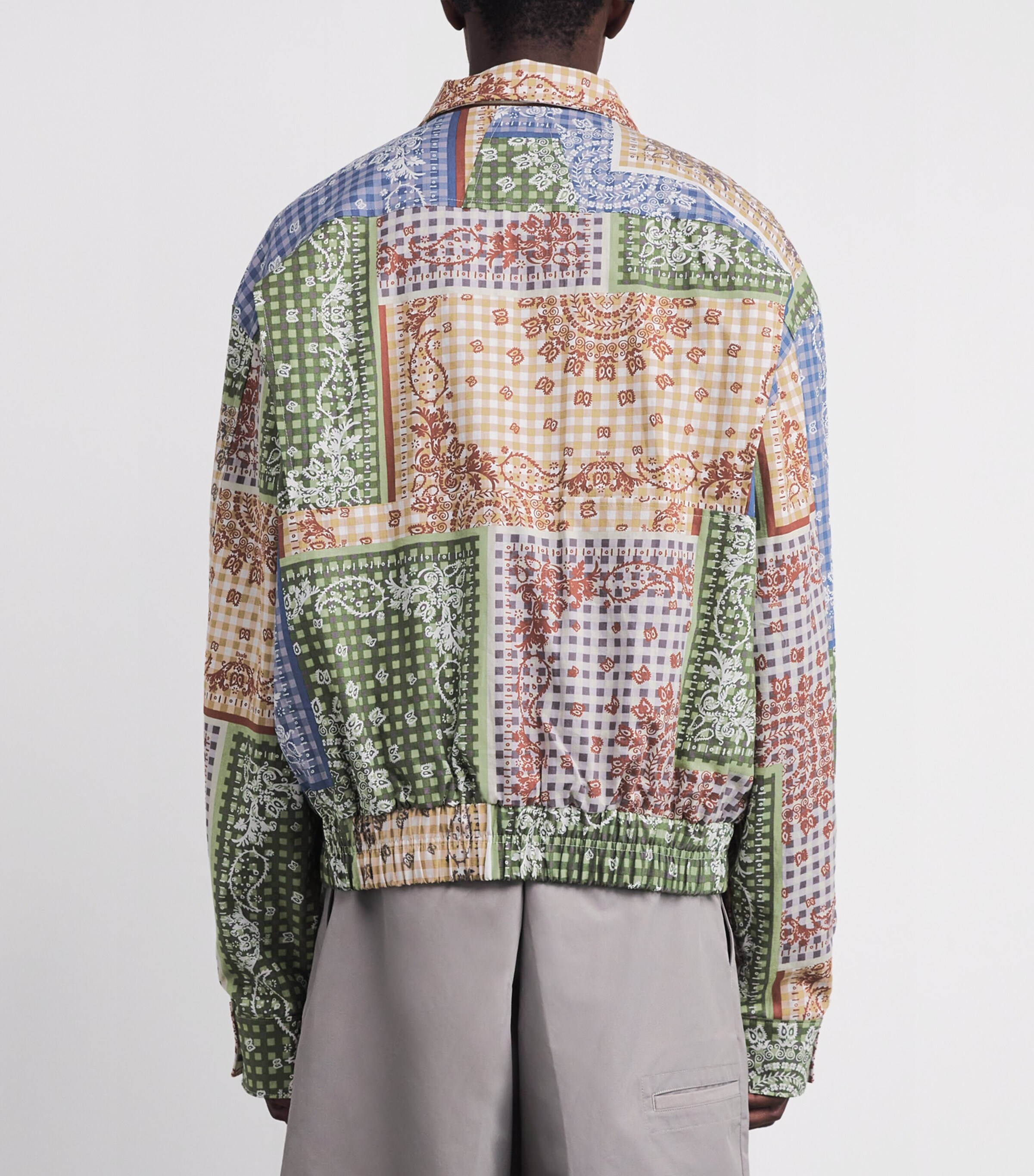 Linen-Cotton Bandana Print Jacket MULTI/ 0108 Image 4