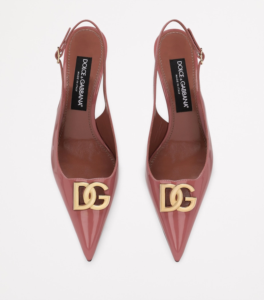 Patent Leather Slingback Pumps 60 80999-BLACK Image 3