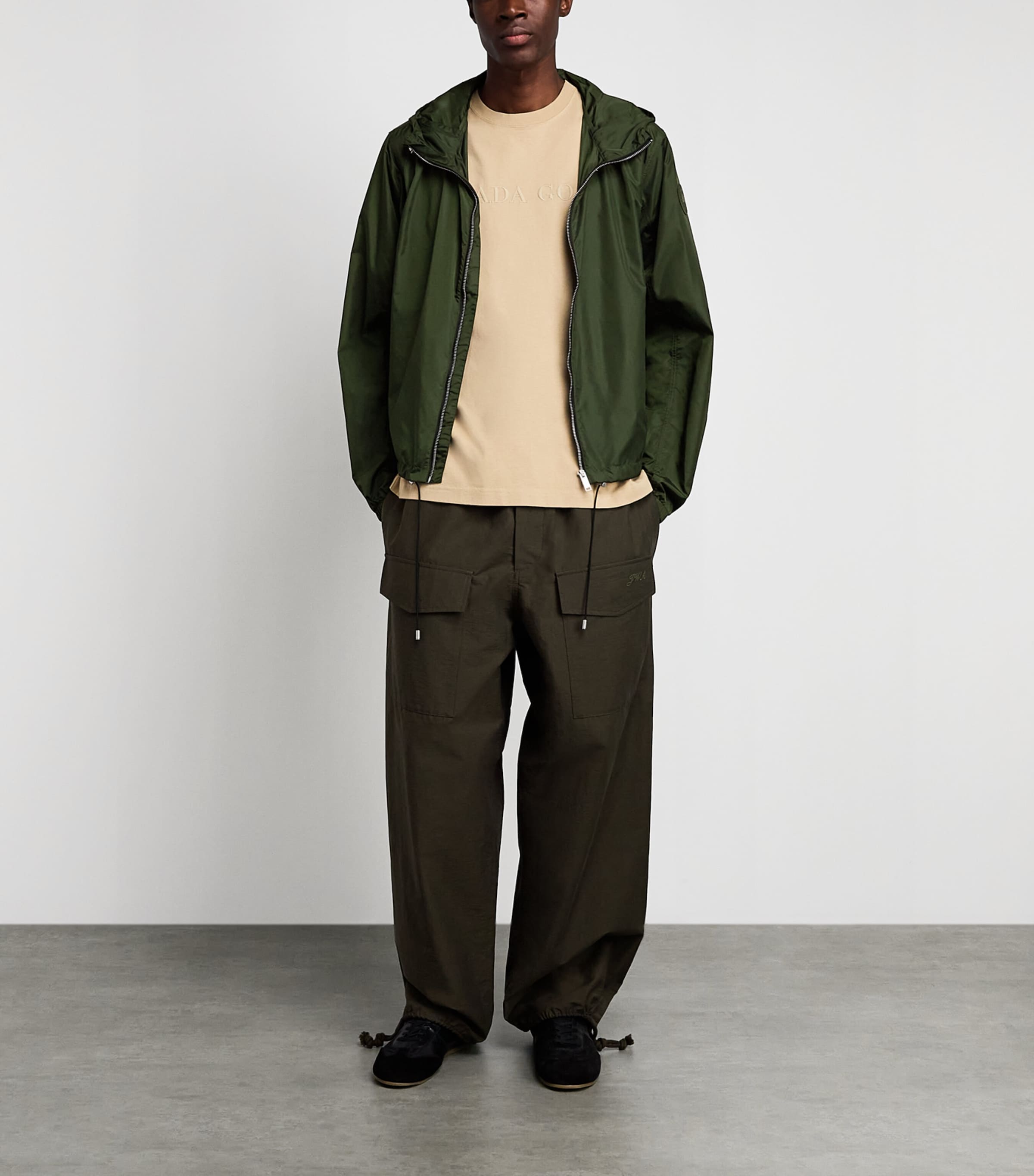 Canada Goose Mens Drift Hooded Jacket Moss Khaki Image 2