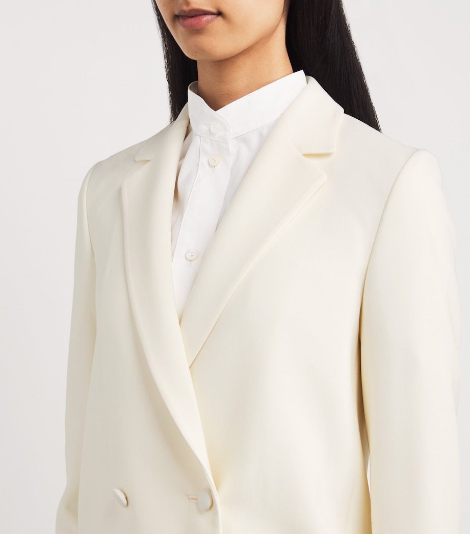 Wool-Blend Double-Breasted Blazer OFF-WHITE Image 6