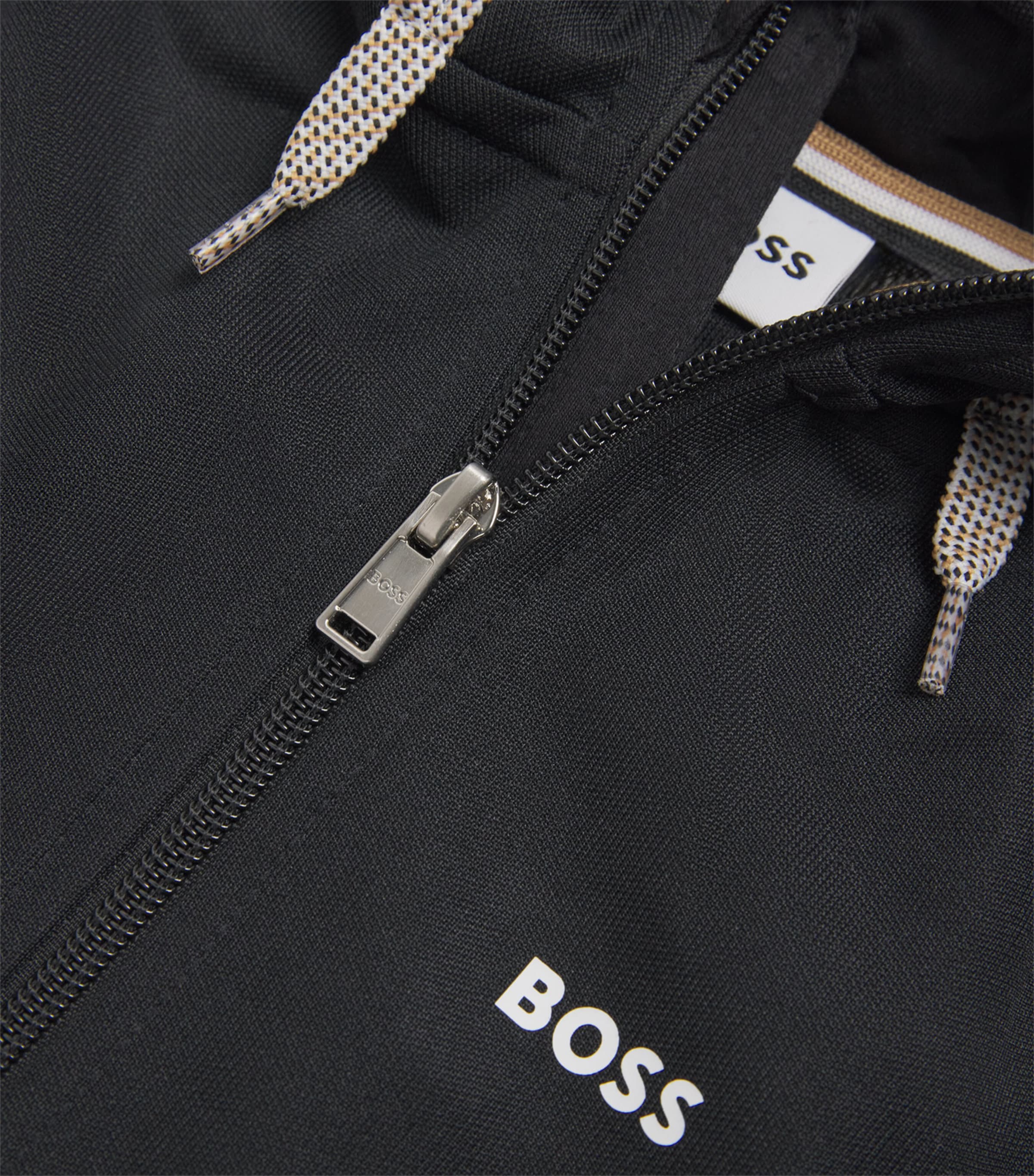 Cotton-Blend Logo Zip Hoodie (4-16 Years) BLACK Image 3