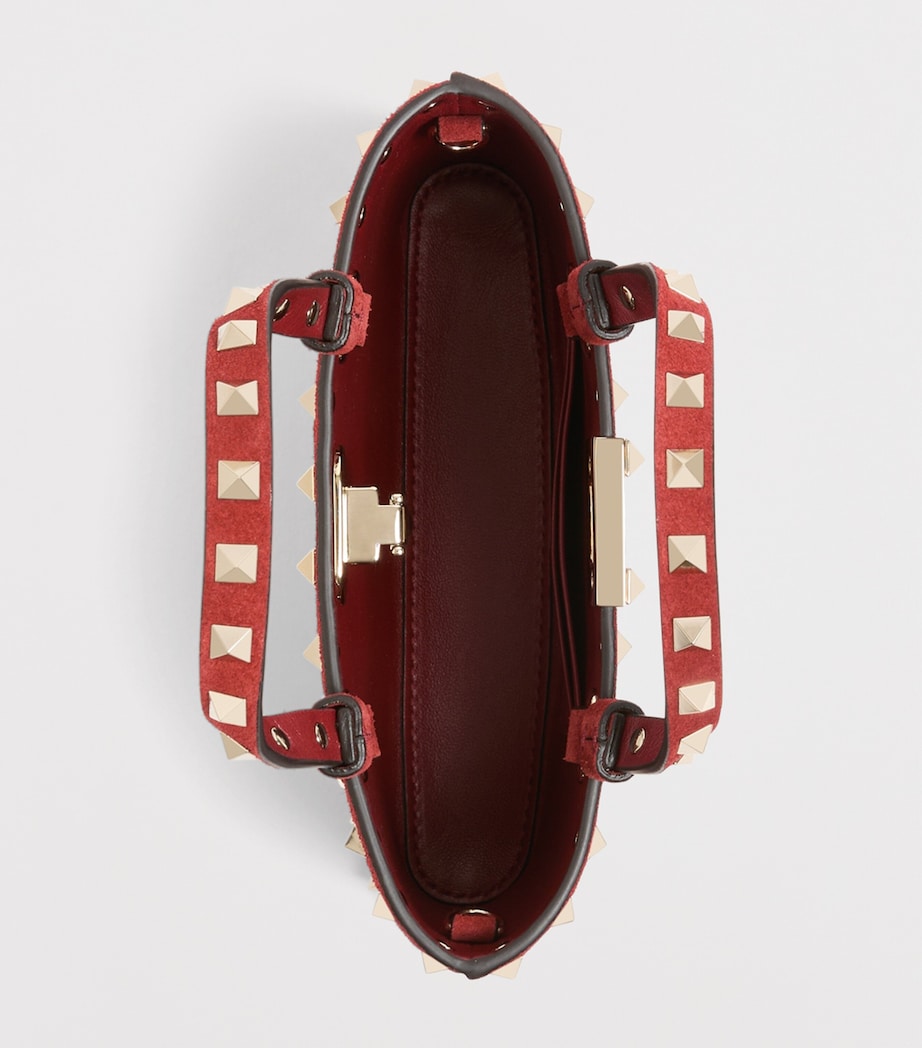 Valentino Garavani Mini Split-Leather Rockstud Tote Bag Aqs Image 5