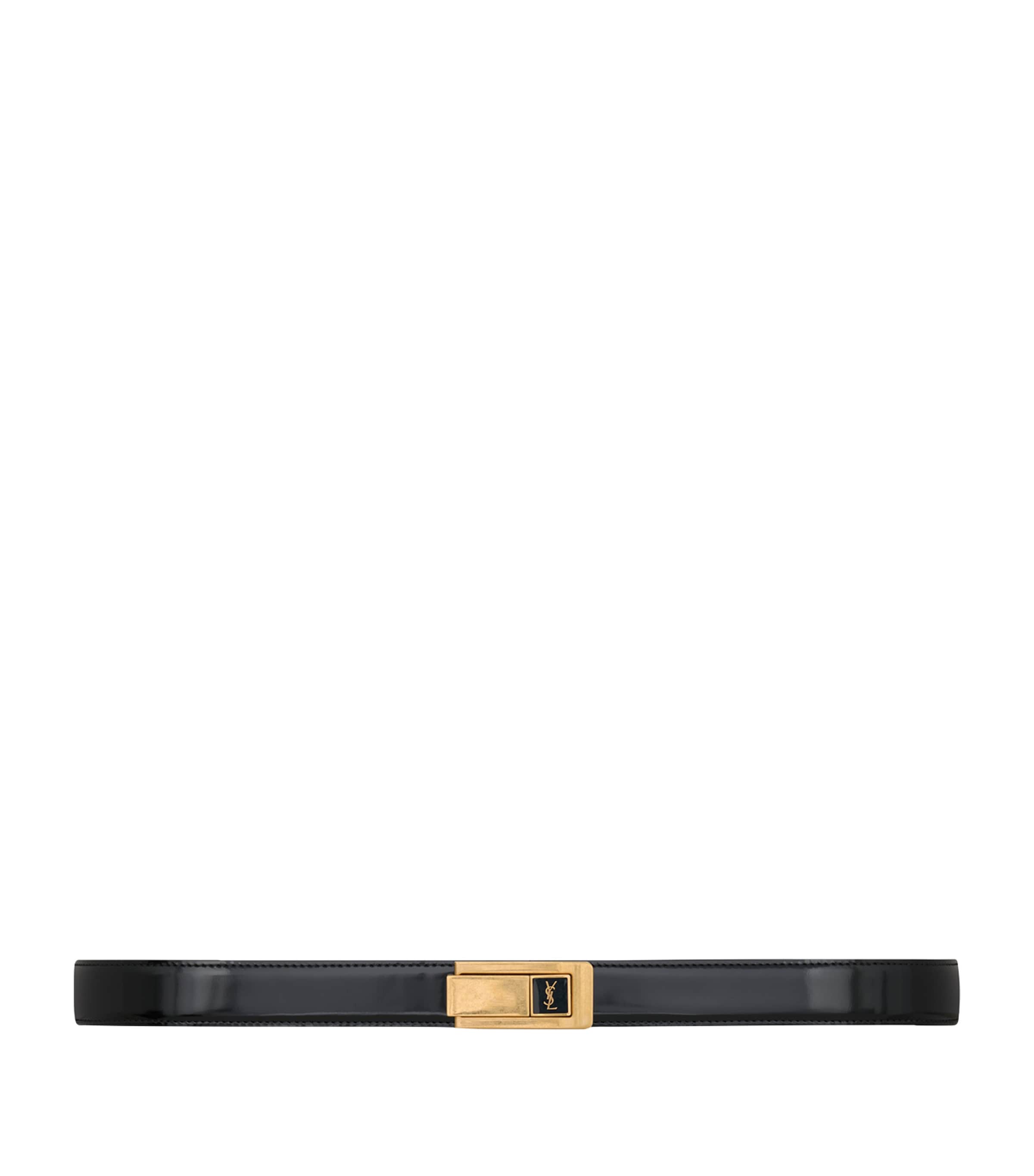 Saint Laurent Leather Cassandre Charniere Belt Image 1