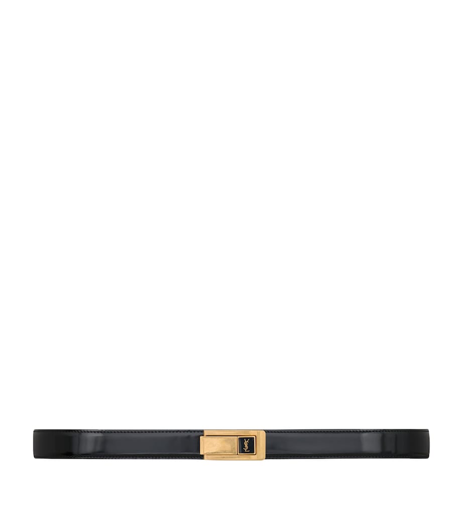 Saint Laurent Leather Cassandre Charniere Belt Image 1
