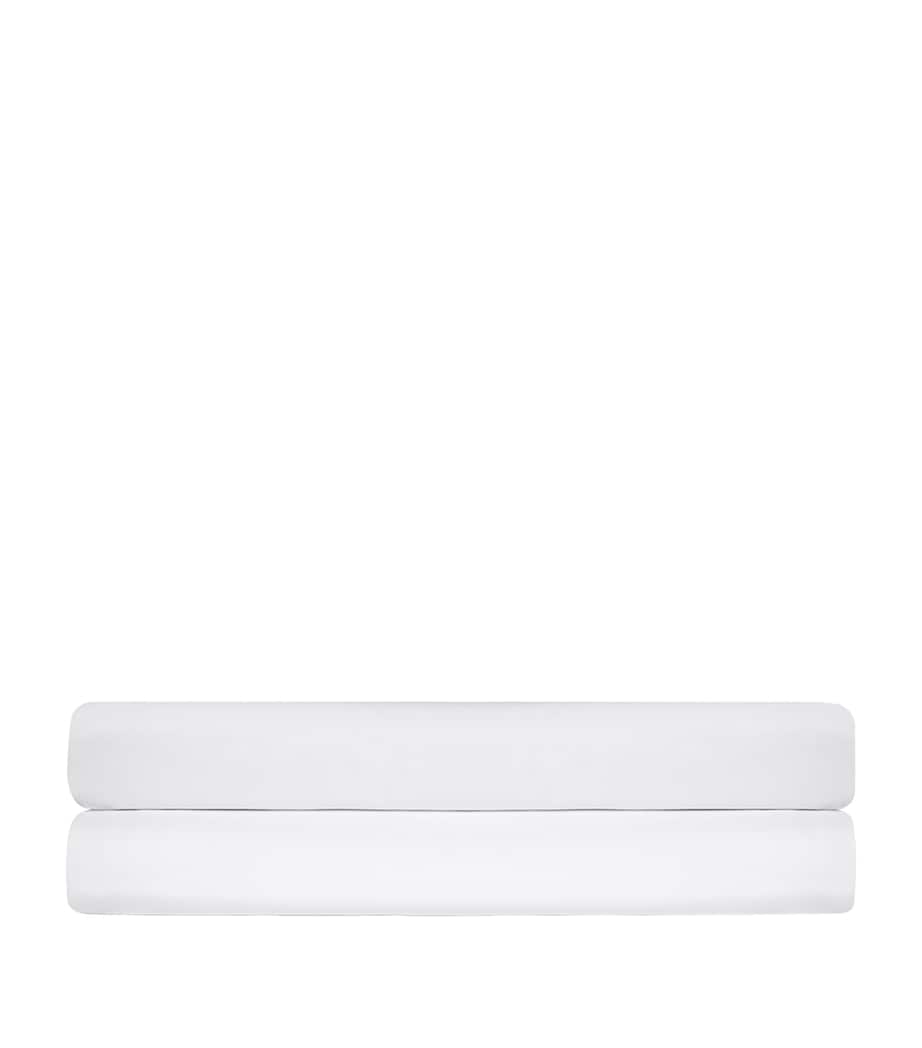 Langdon Single Fitted Sheet (90cm x 200cm) WHITE Image 2