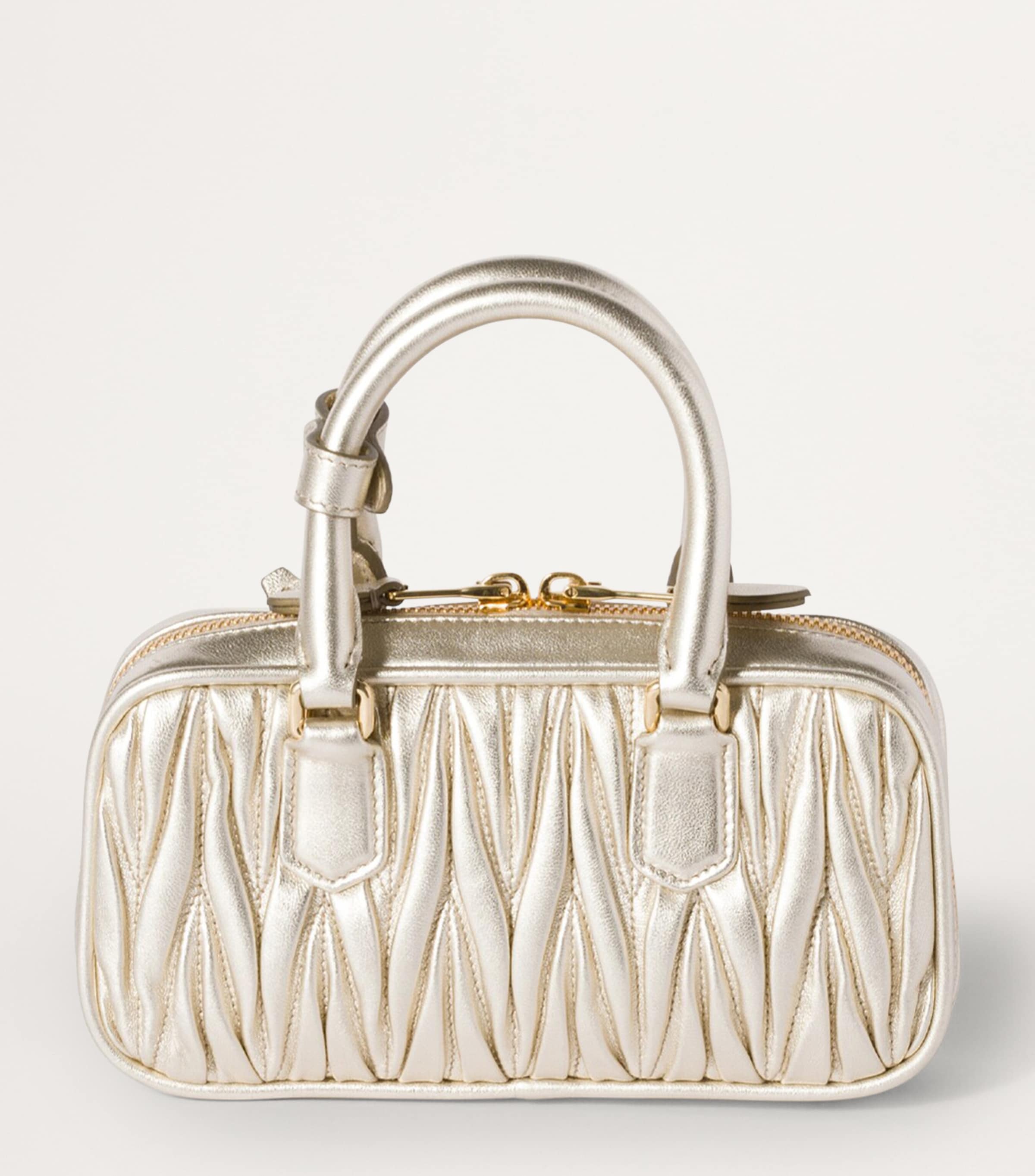 Mini Matelassé Leather Arcadie Top-Handle Bag F0846 Image 3