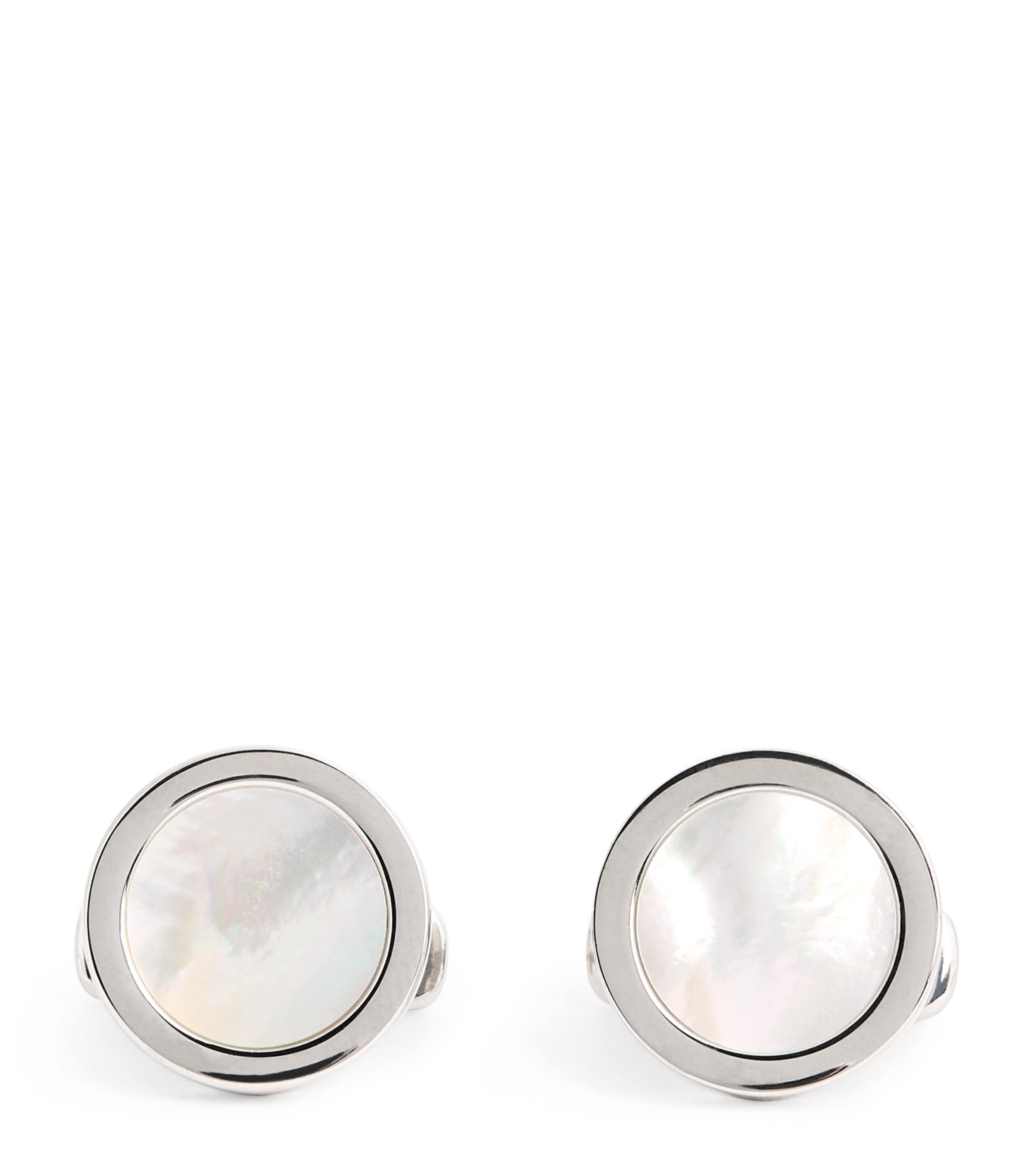 Sterling Silver and Mother-of-Pearl Cufflinks