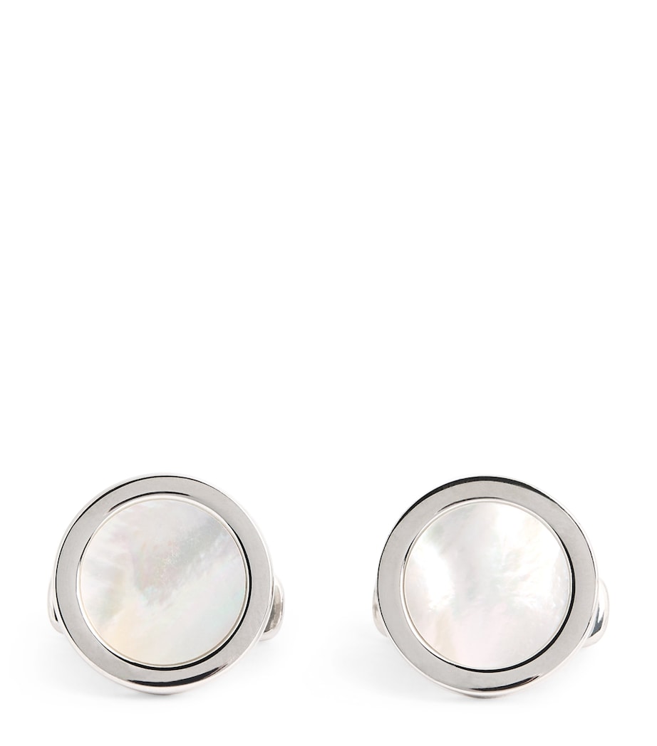 Sterling Silver and Mother-of-Pearl Cufflinks U0002 Image 1
