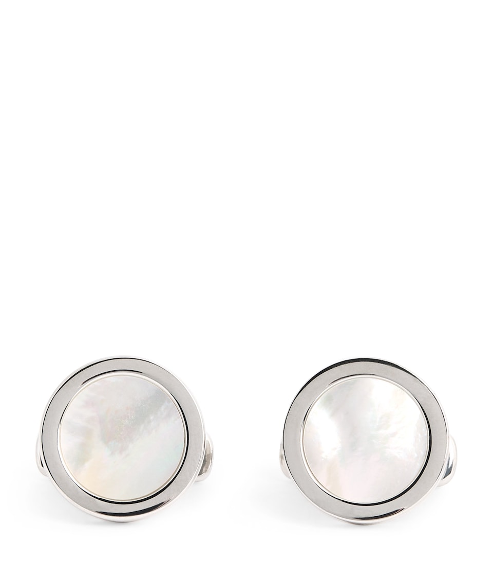 Sterling Silver and Mother-of-Pearl Cufflinks