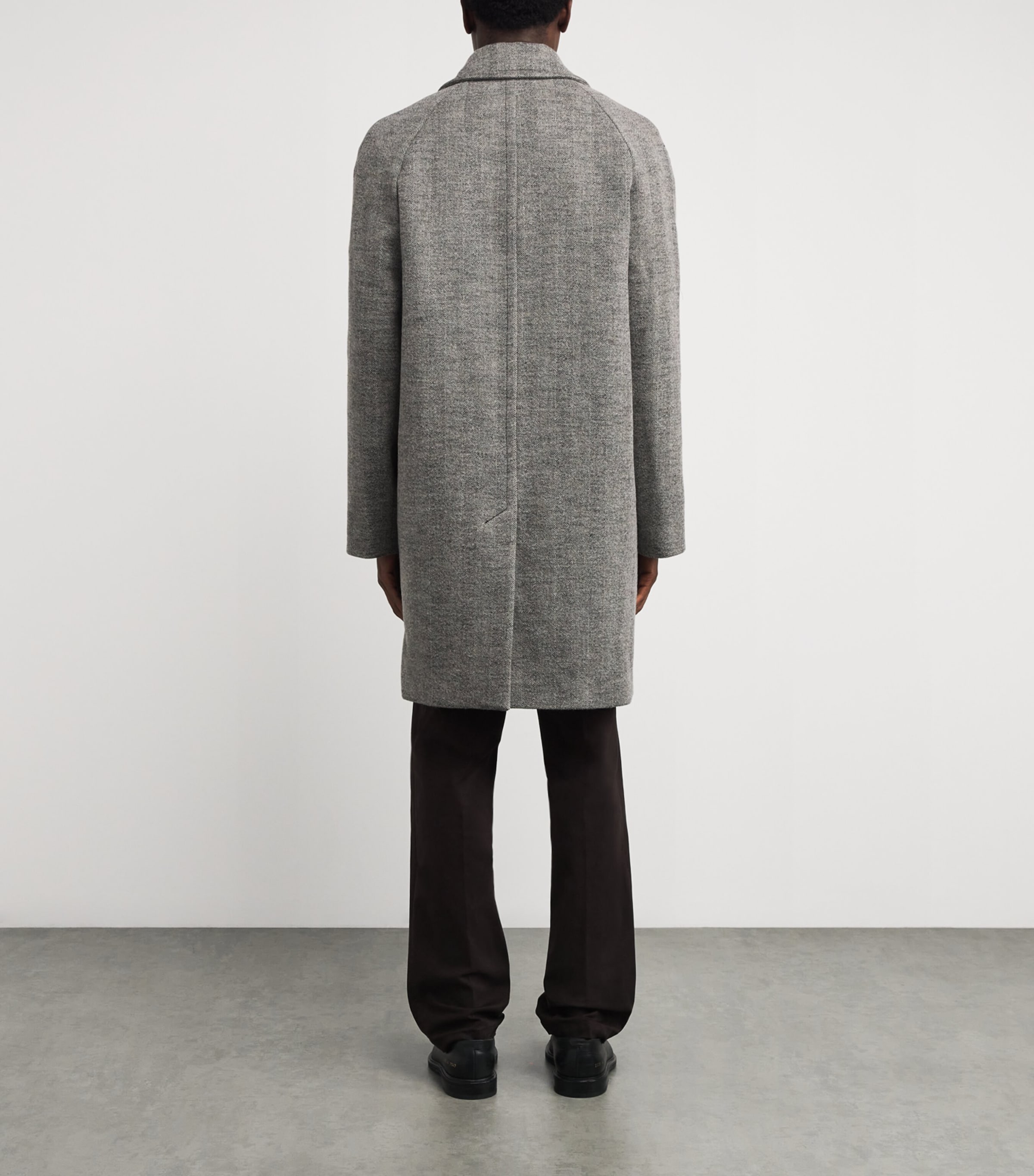 Wool-Cotton Overcoat 72_GREY MELANGE Image 4