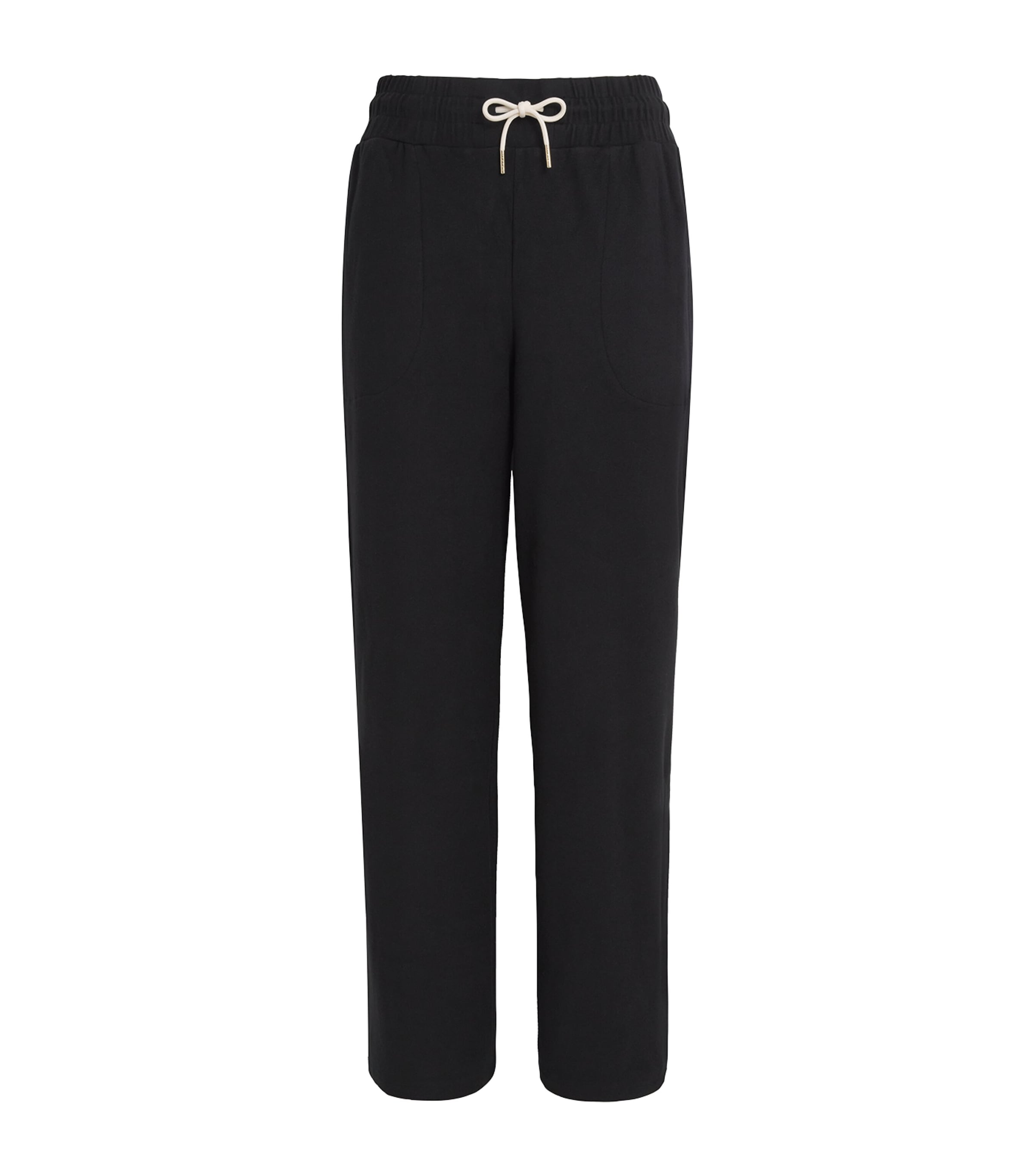 Brushed Rib Wide-Leg Sweatpants BLACK / SNOW WHITE Image 1