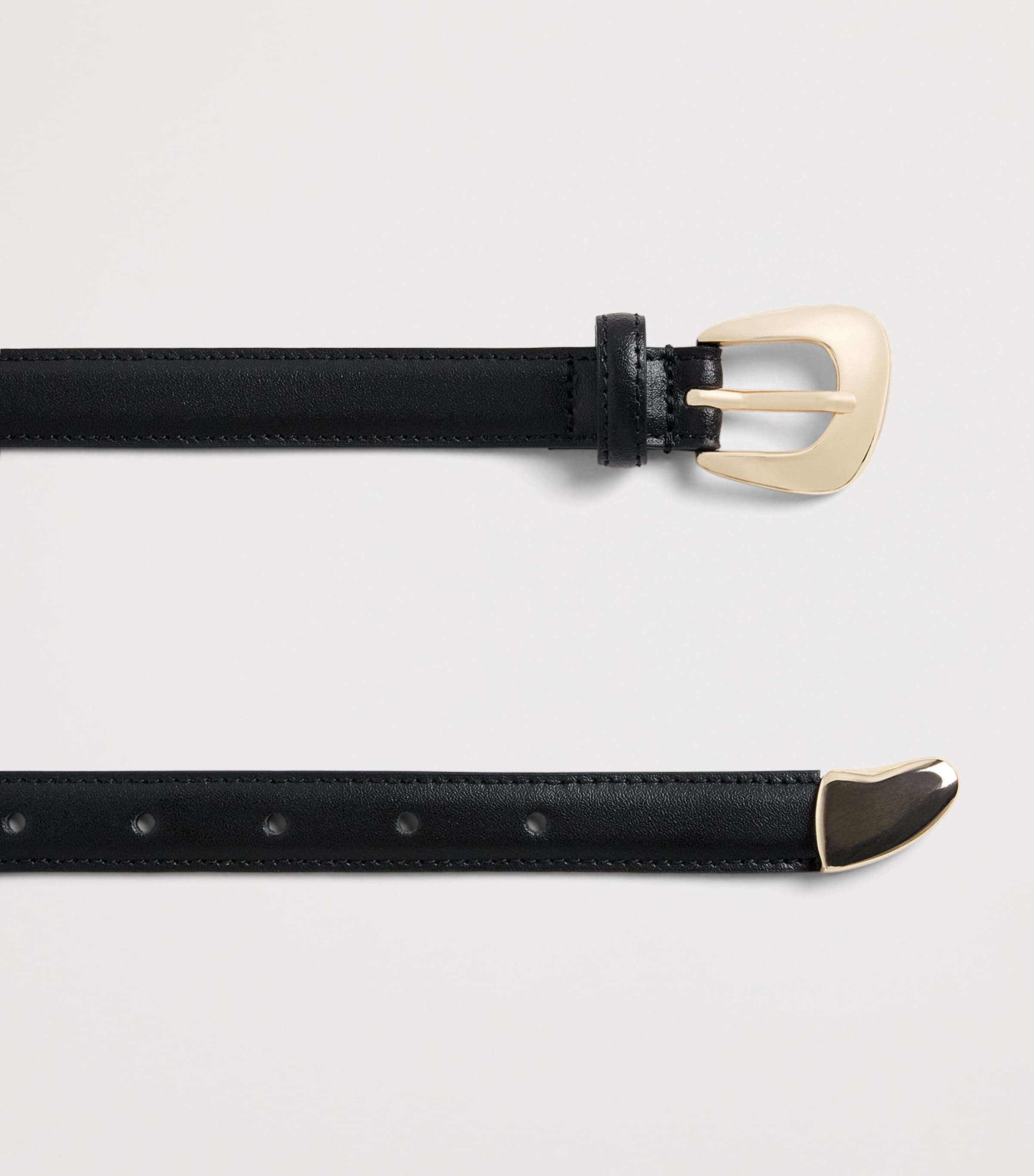 Claudie Pierlot Smooth Leather Belt Black Image 3