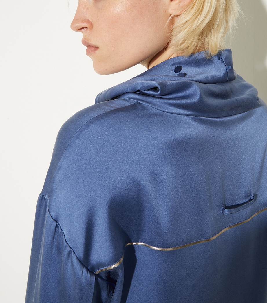 Stretch-Silk Cowl-Neck Blouse AVIO Image 6