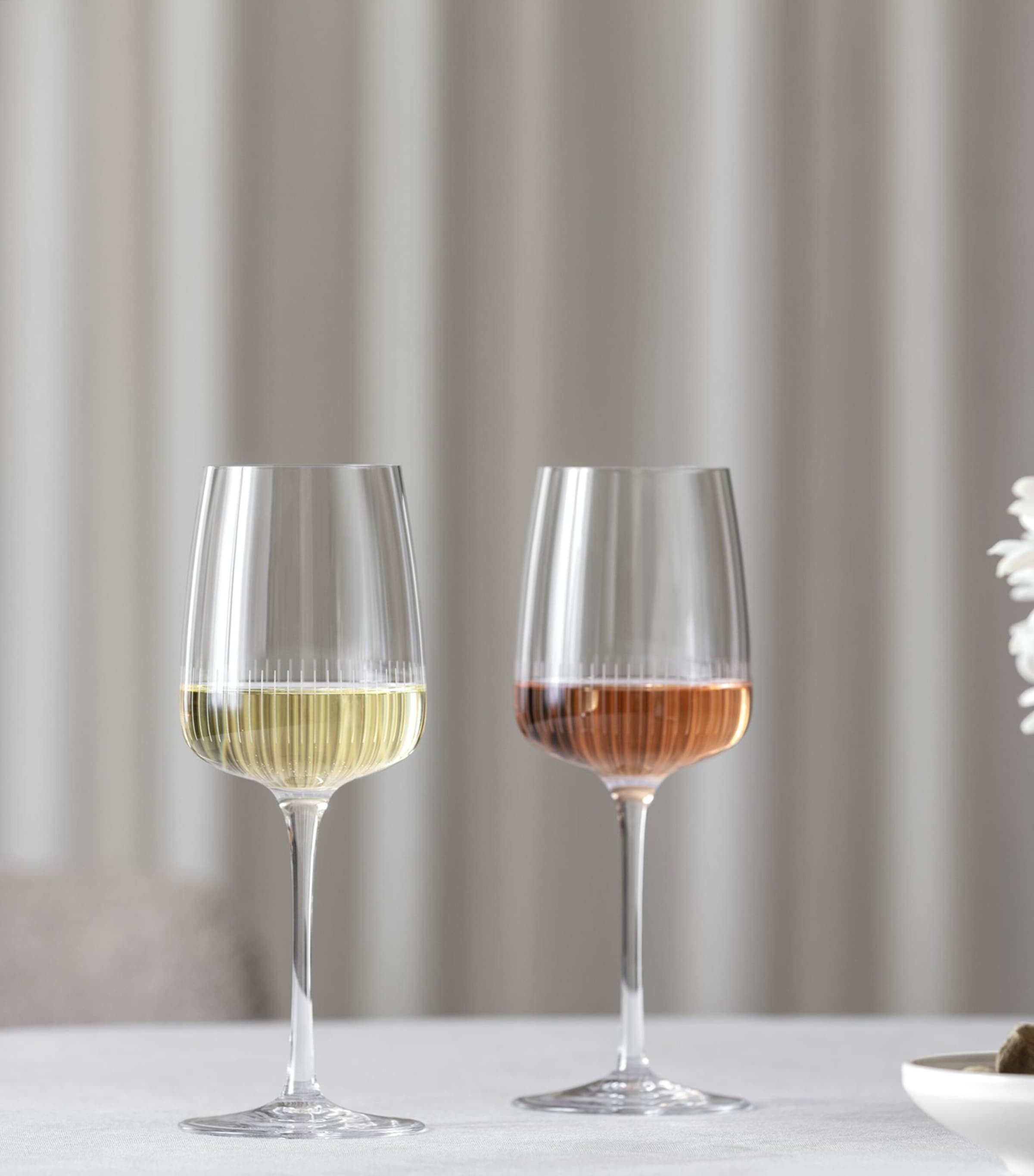 Set of 4 Crystal Afina White Wine Glasses (125ml) CLEAR Image 3