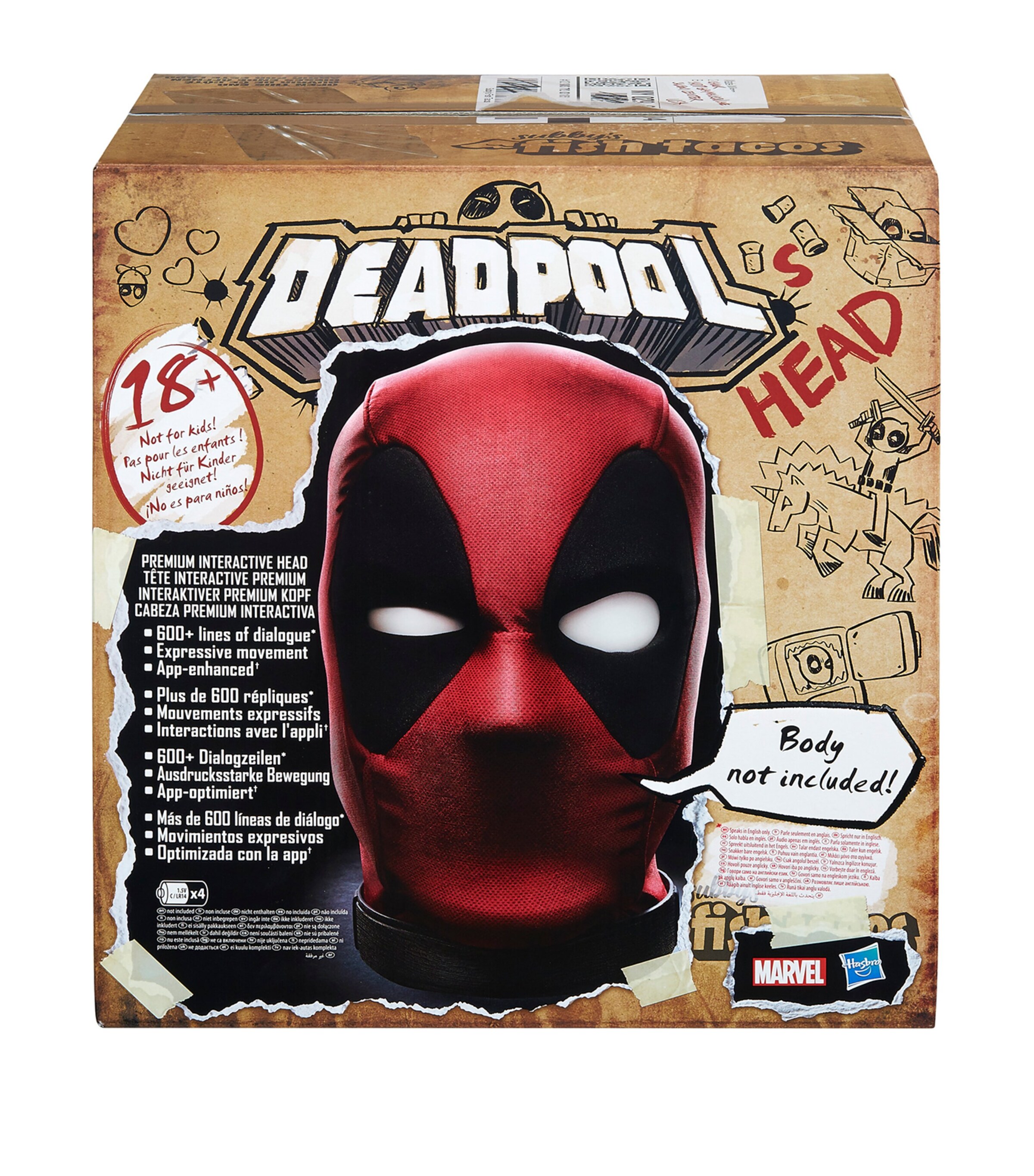 Marvel Marvel Legends Series Deadpool's Head Premium Interactive Head Image 6