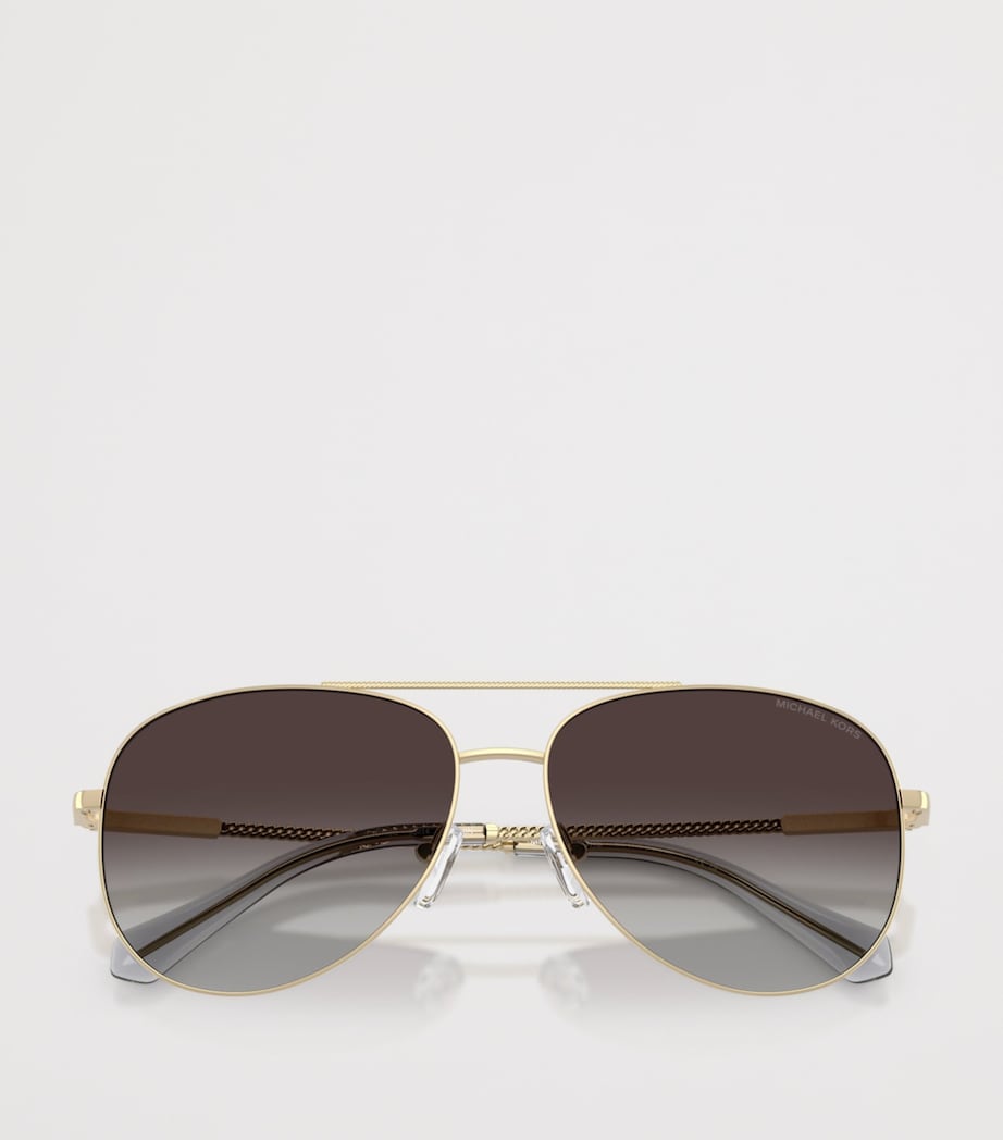 Michael Kors Perledo Pilot Sunglasses Gold Image 5