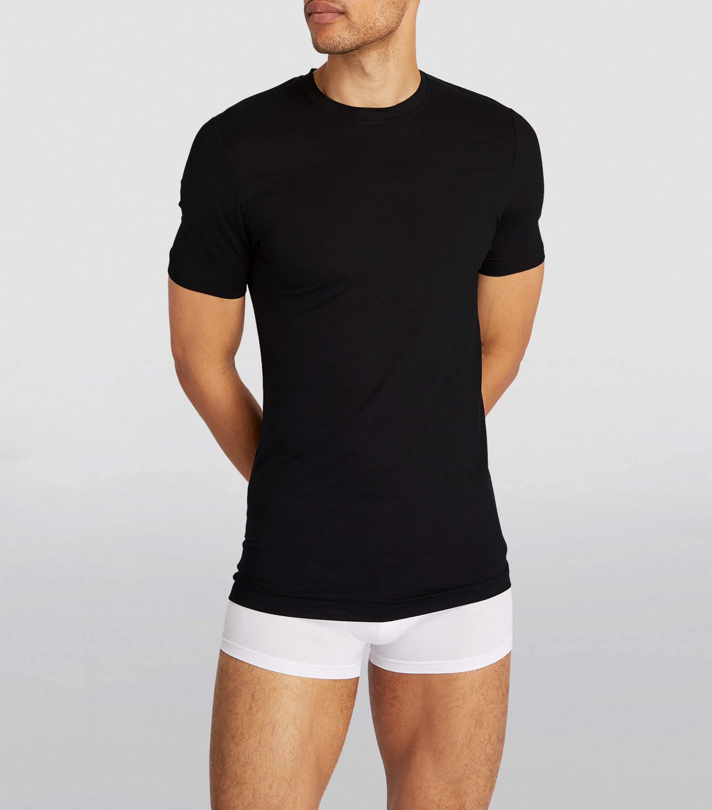 Stretch-Modal Pureness T-Shirt 86 BLACK Image 3