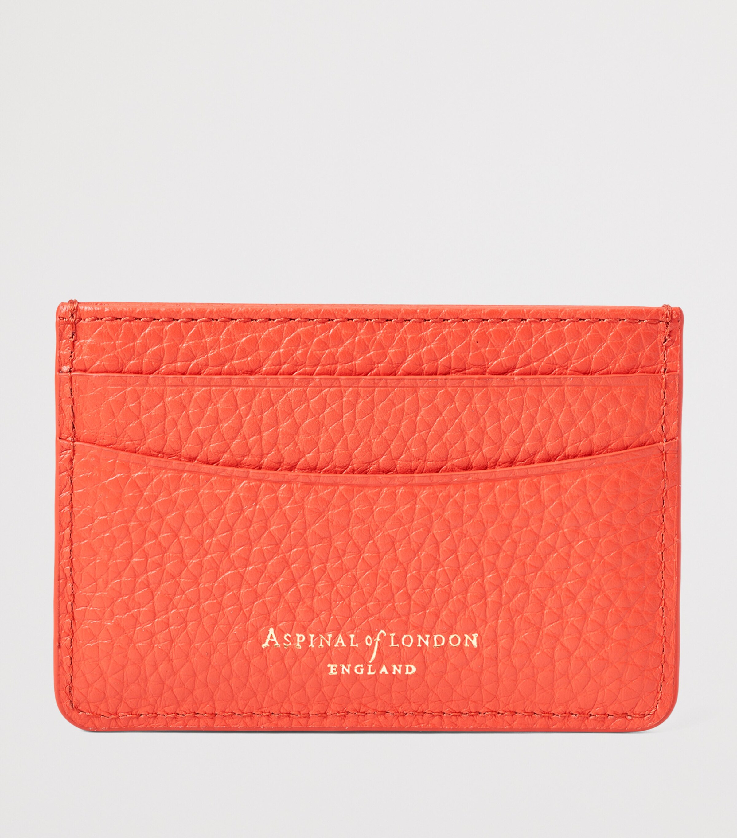Aspinal Of London Leather Slim Card Holder Coral Image 2