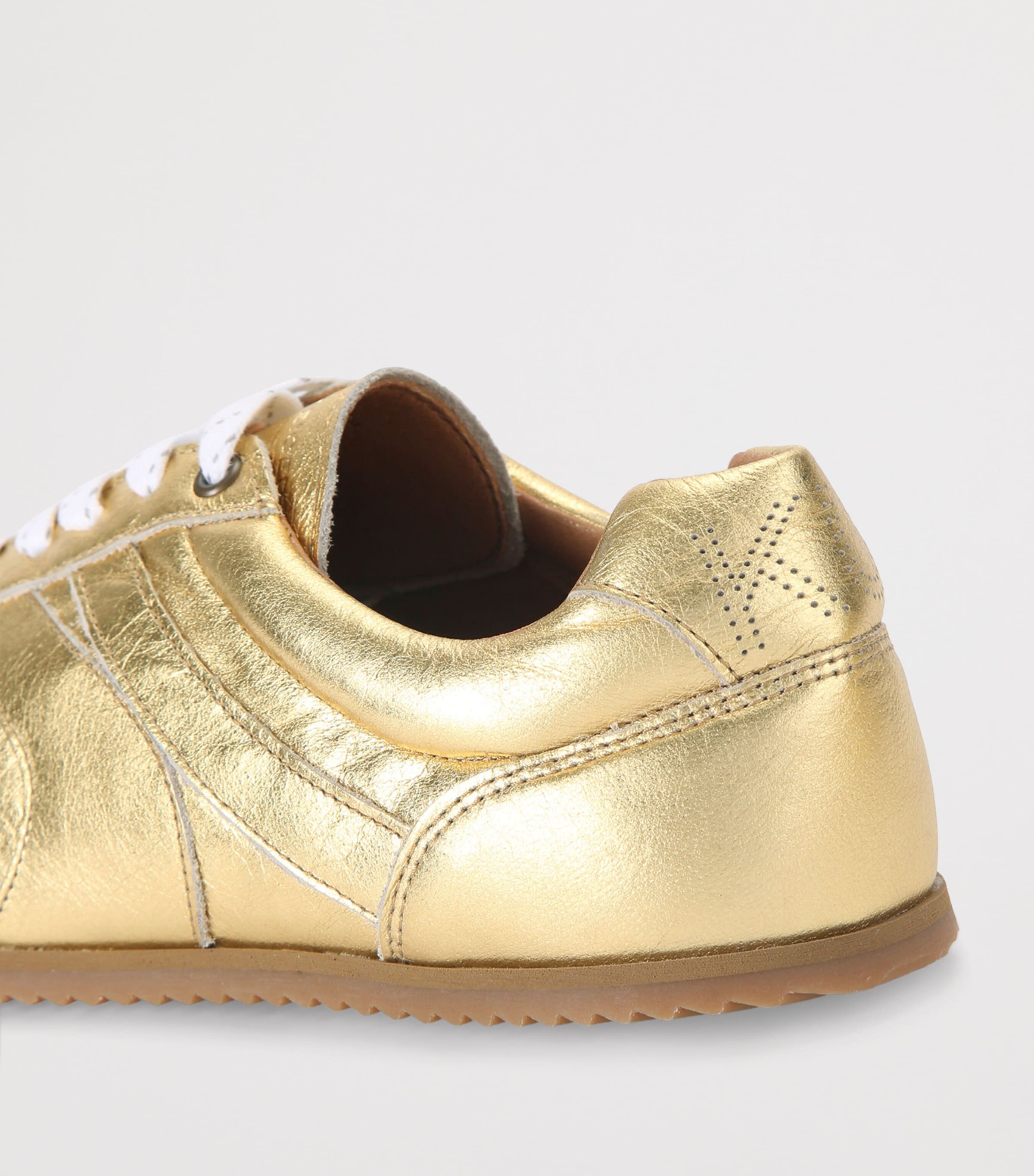 Kurt Geiger London Metallic Leather Eldon Sneakers Gold Image 2