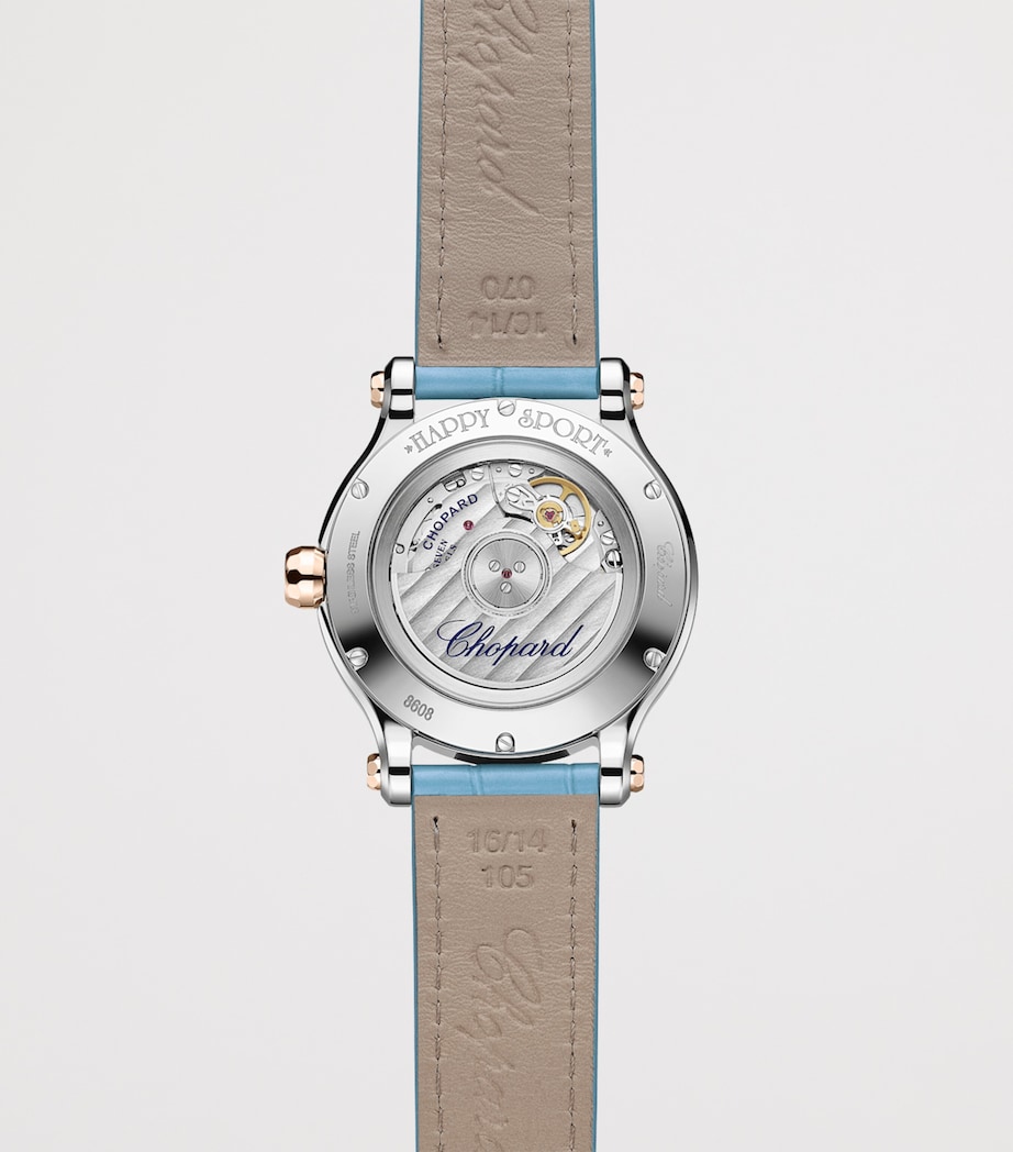 Rose Gold, Lucent Steel and Diamond Happy Sport Watch 33mm ROSE GOLD/STAINLESS Image 2