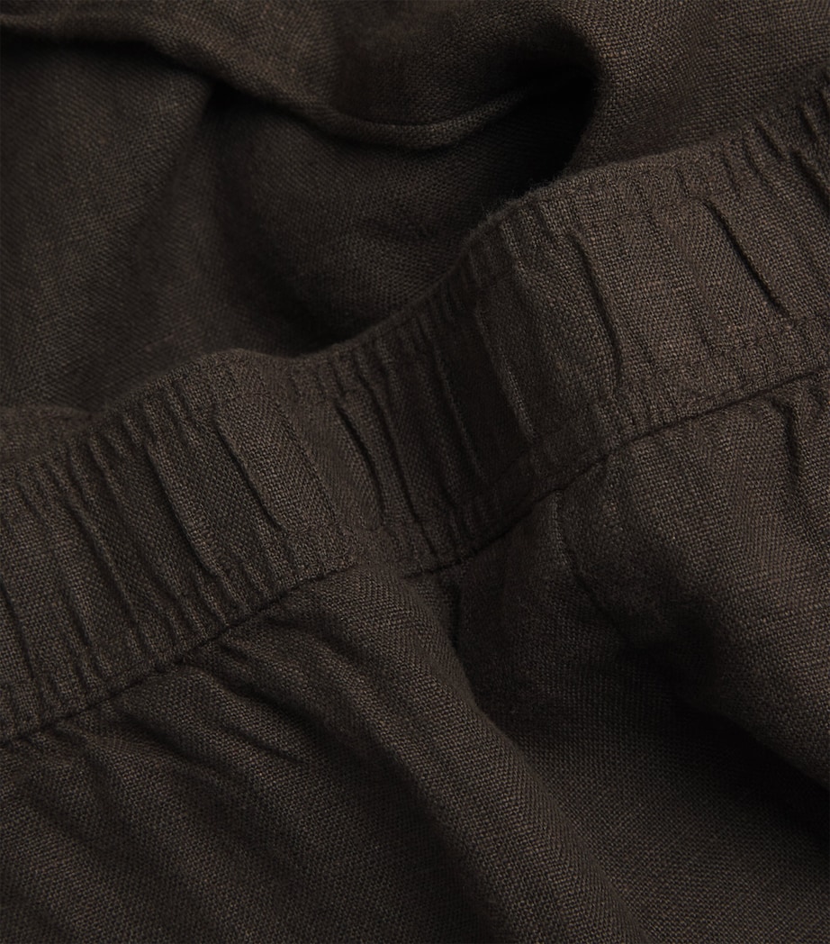 Samsøe Samsøe Mens Linen Sajabari Straight Trousers Turkish Coffee Image 6