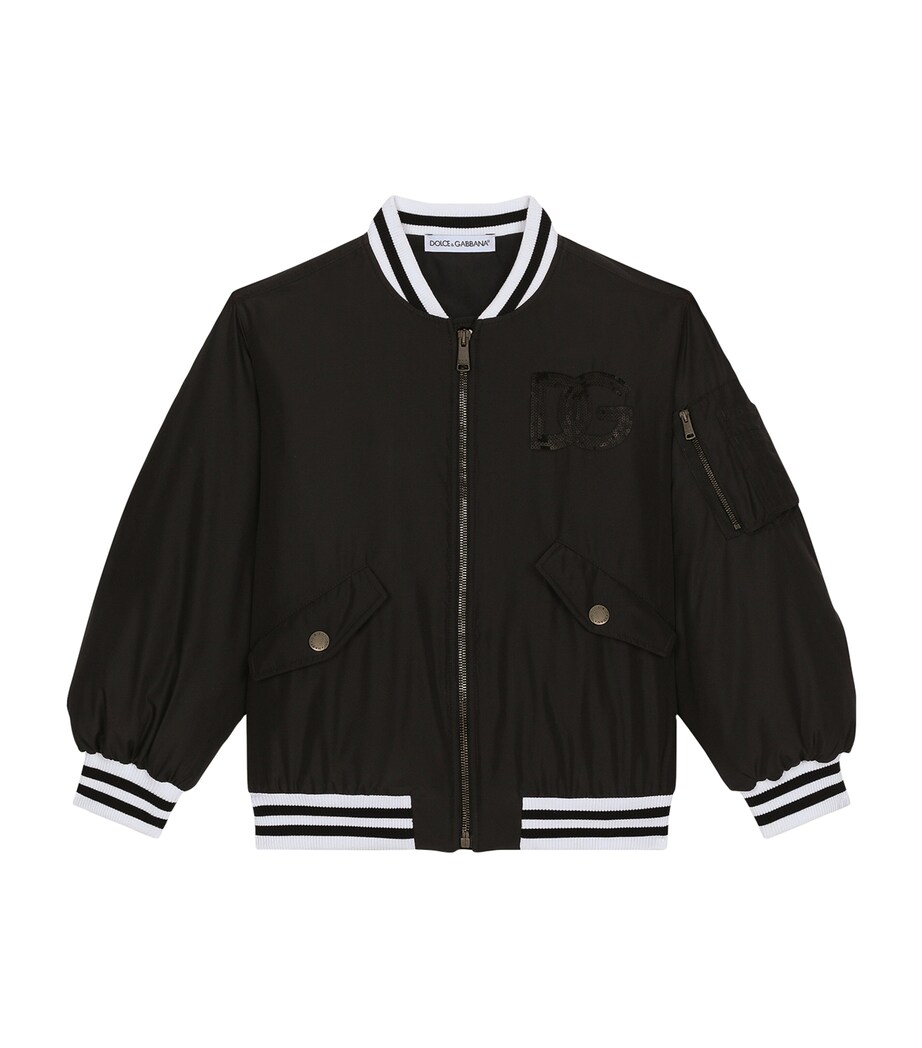 Varsity Bomber Jacket N0000-BLACK Image 1