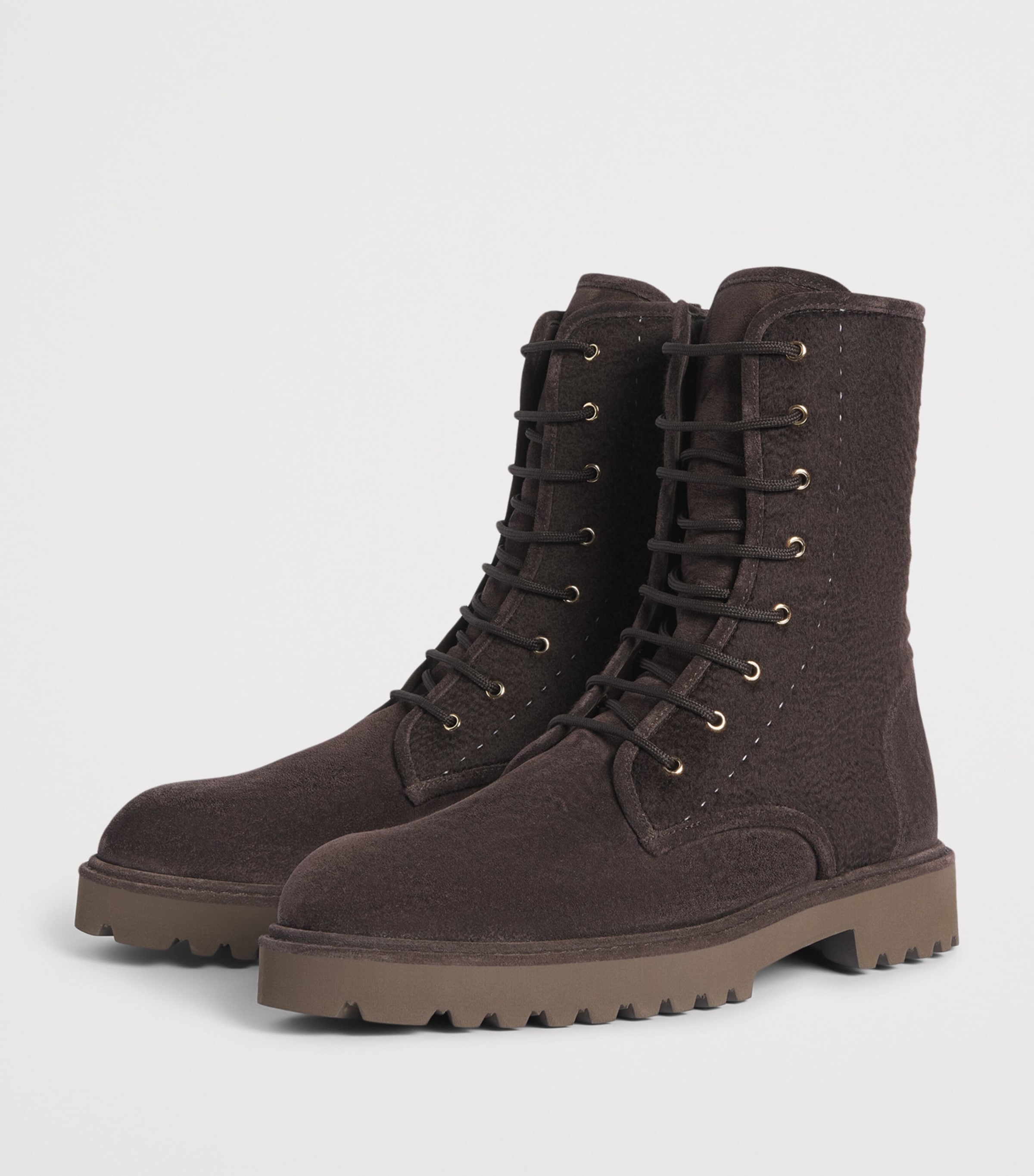Max Mara Combat Boots Dark Bown Image 3