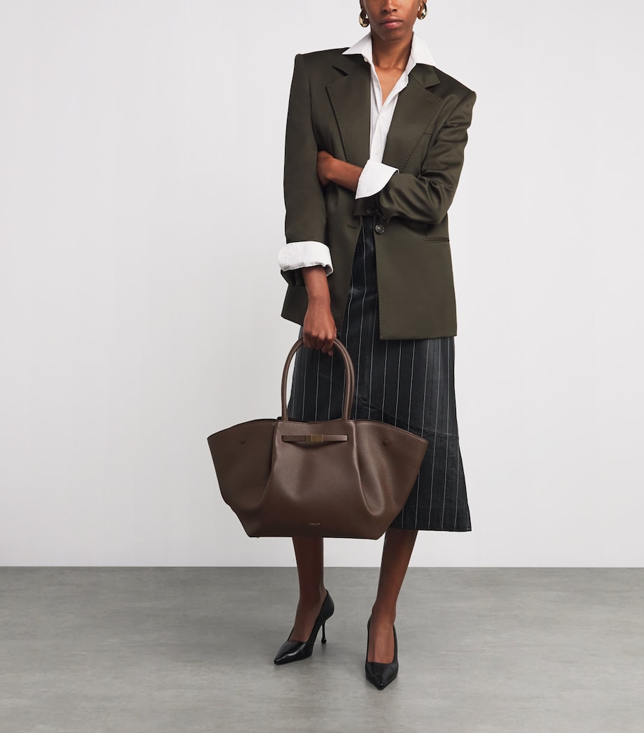 Leather New York Tote Bag MOCHA Image 2