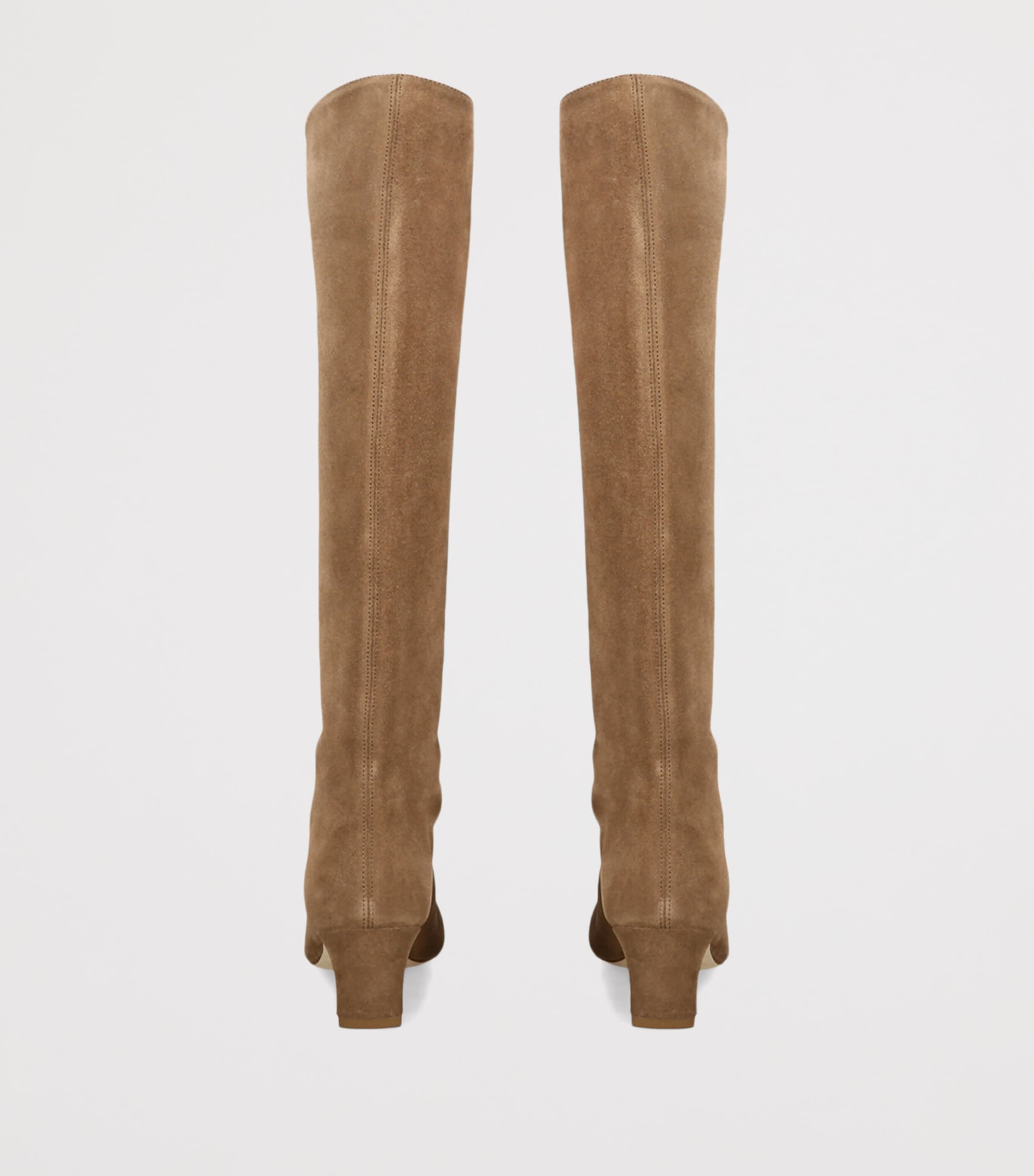 STAUD Leather Wally Knee-High Boots 55 Beige Image 3