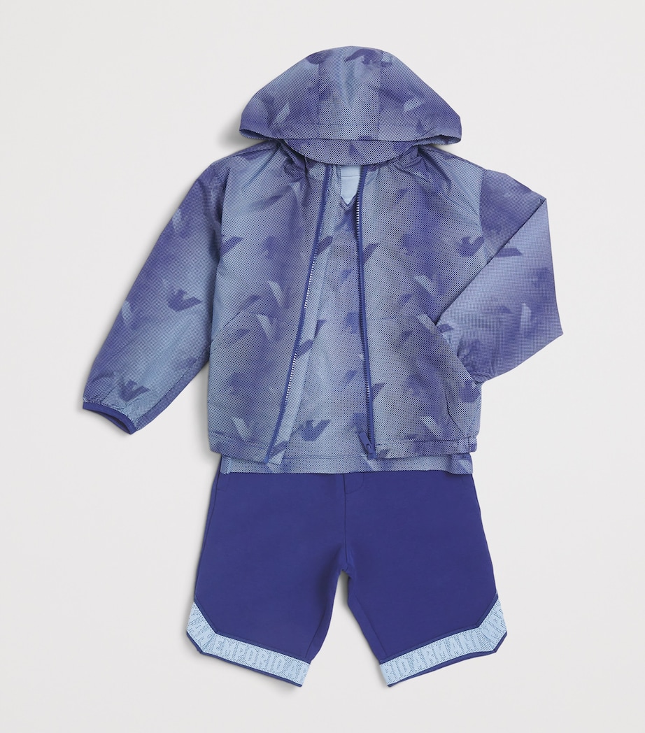 Logo T-Shirt and Shorts Set (4-16 Years) U9360 SOFT CHAMBRAY Image 3