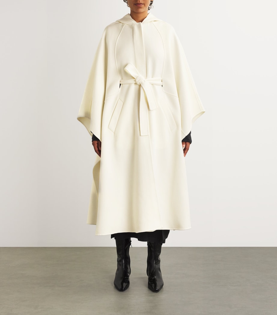 Mackage Womens Wool Kirstyn Cape Coat Cream Image 3