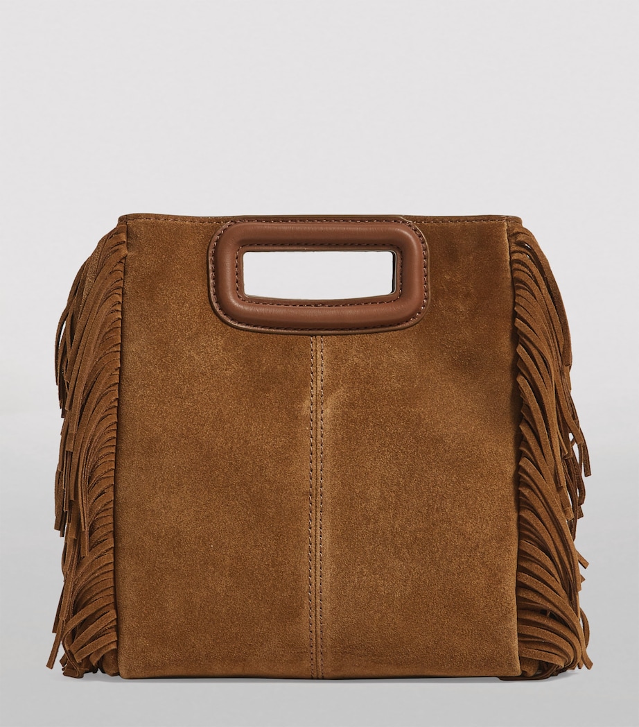 Suede M Top-Handle Bag CAMEL Image 8