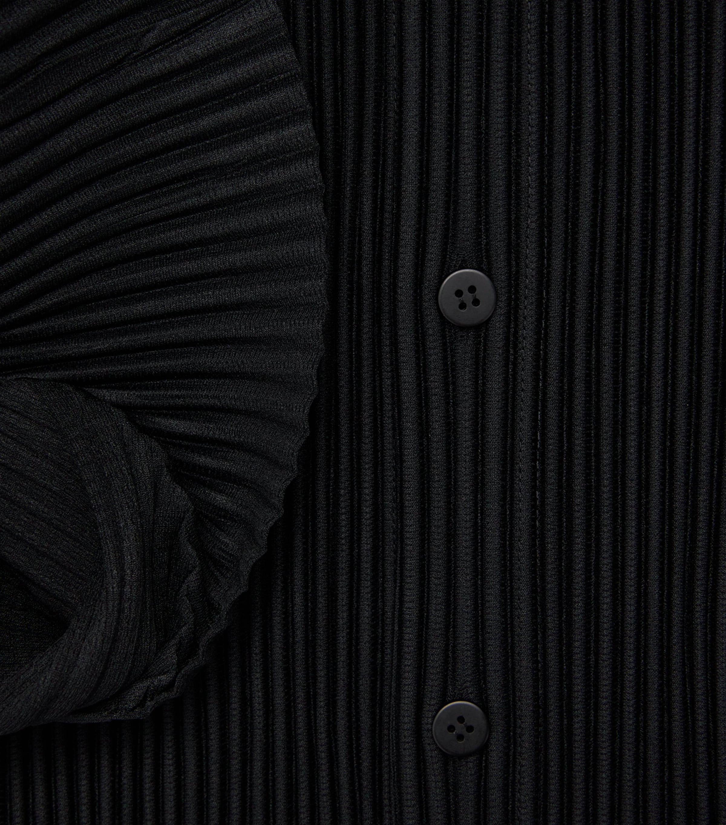 Pleated Shirt 15-BLACK Image 5