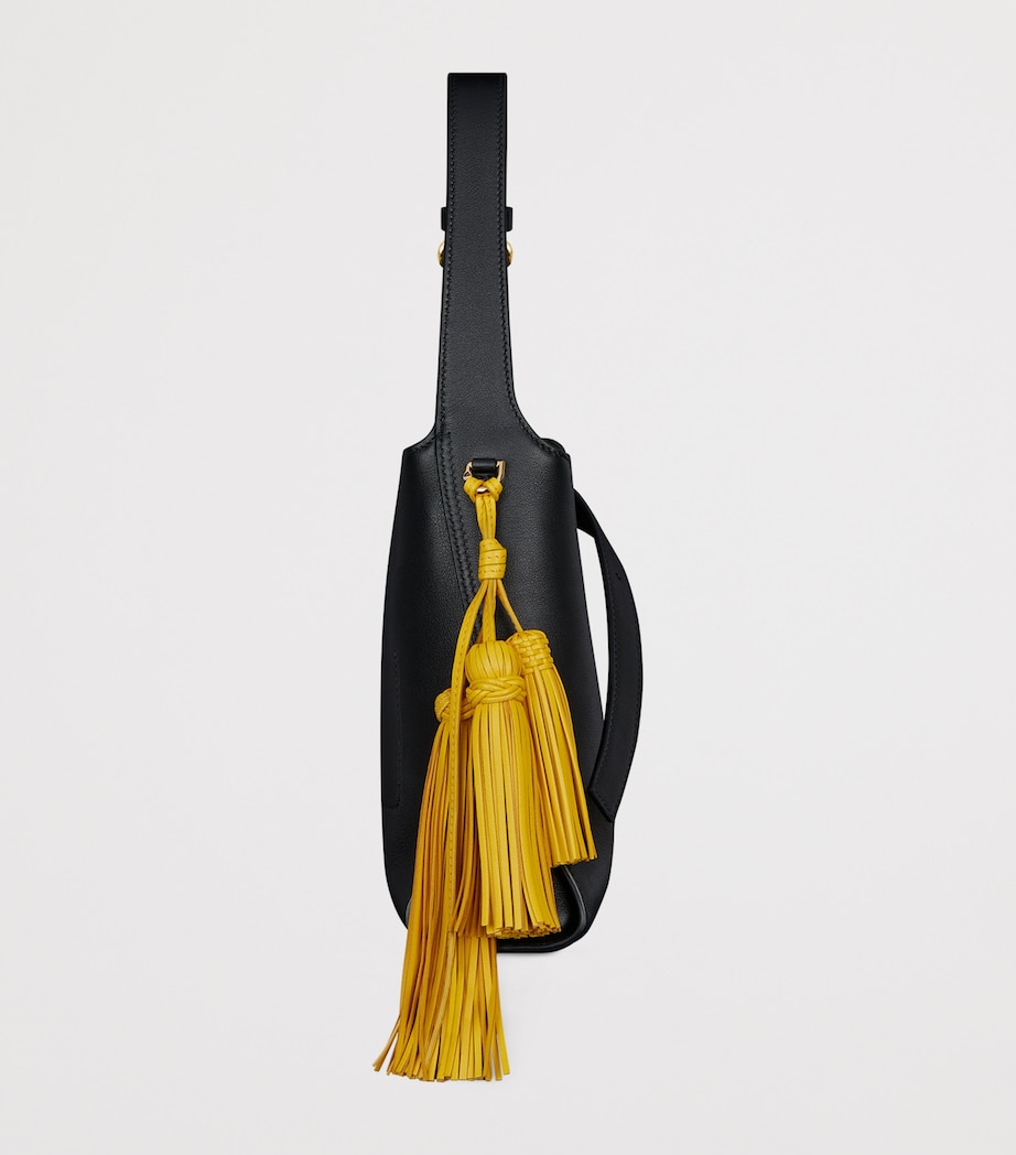 Mini Leather Day Hobo Bag BLACK Image 4