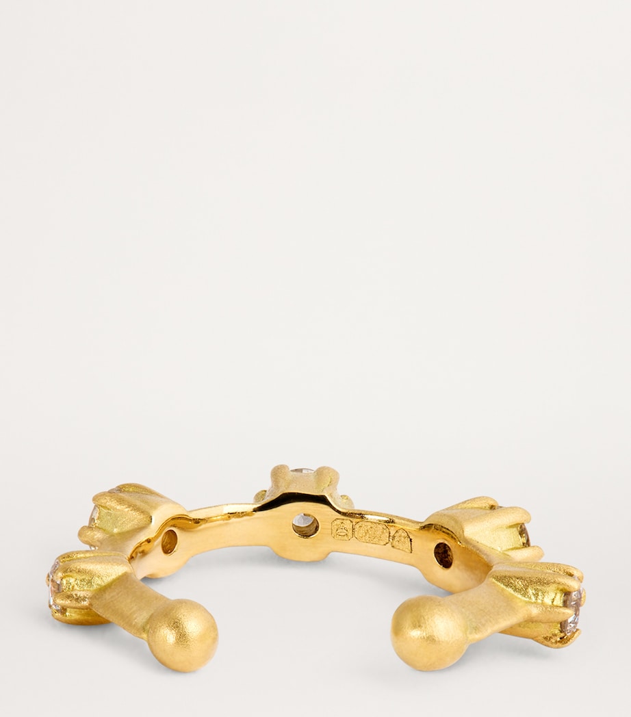 Yellow Gold and Diamond Celestial Kismet Ear Cuff YELLOW GOLD Image 4