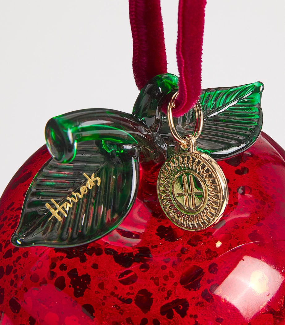 Glass Apple Tree Decoration RED Image 2