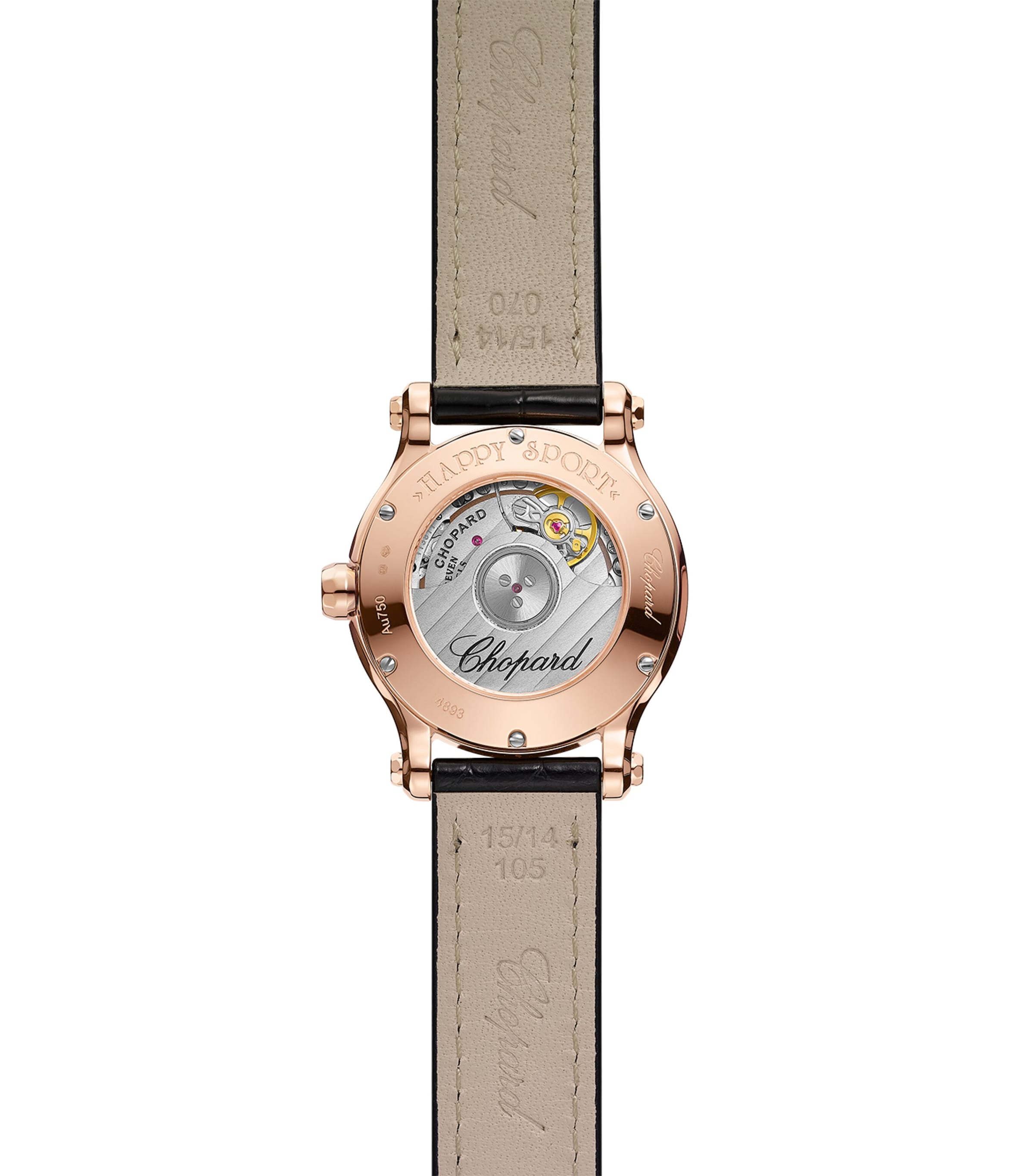 Rose Gold and Diamond Happy Sport Watch 30mm 18K ROSE GOLD Image 3